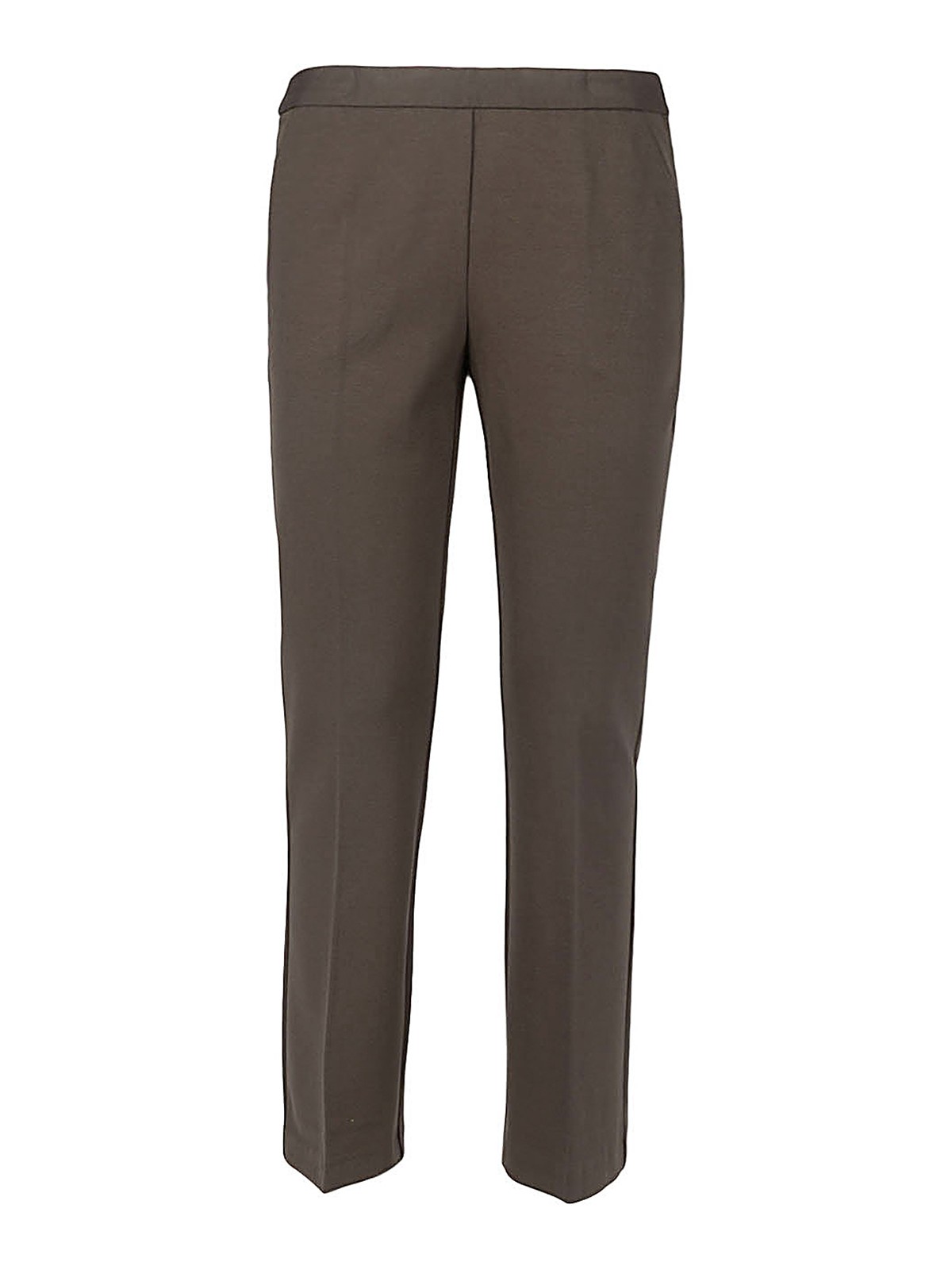 Skill&genes Cigarette Fit Trousers In Green