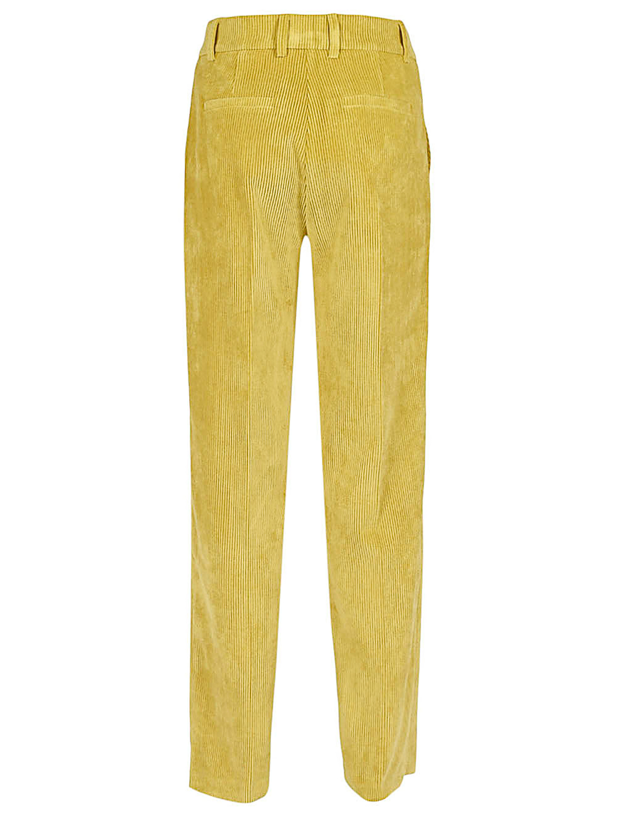 Shop Skill&genes Corduroy Trousers In Yellow