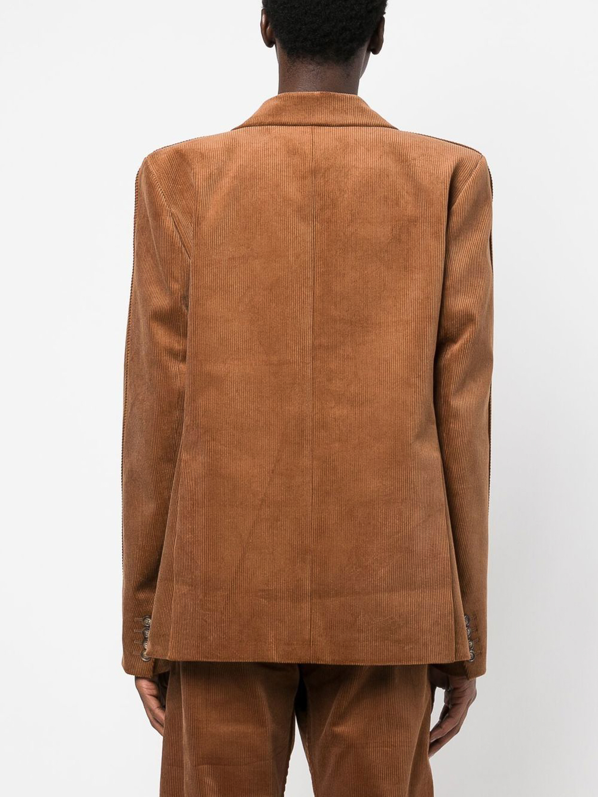 Shop Vtmnts Cordury Tailored Jacket In Brown
