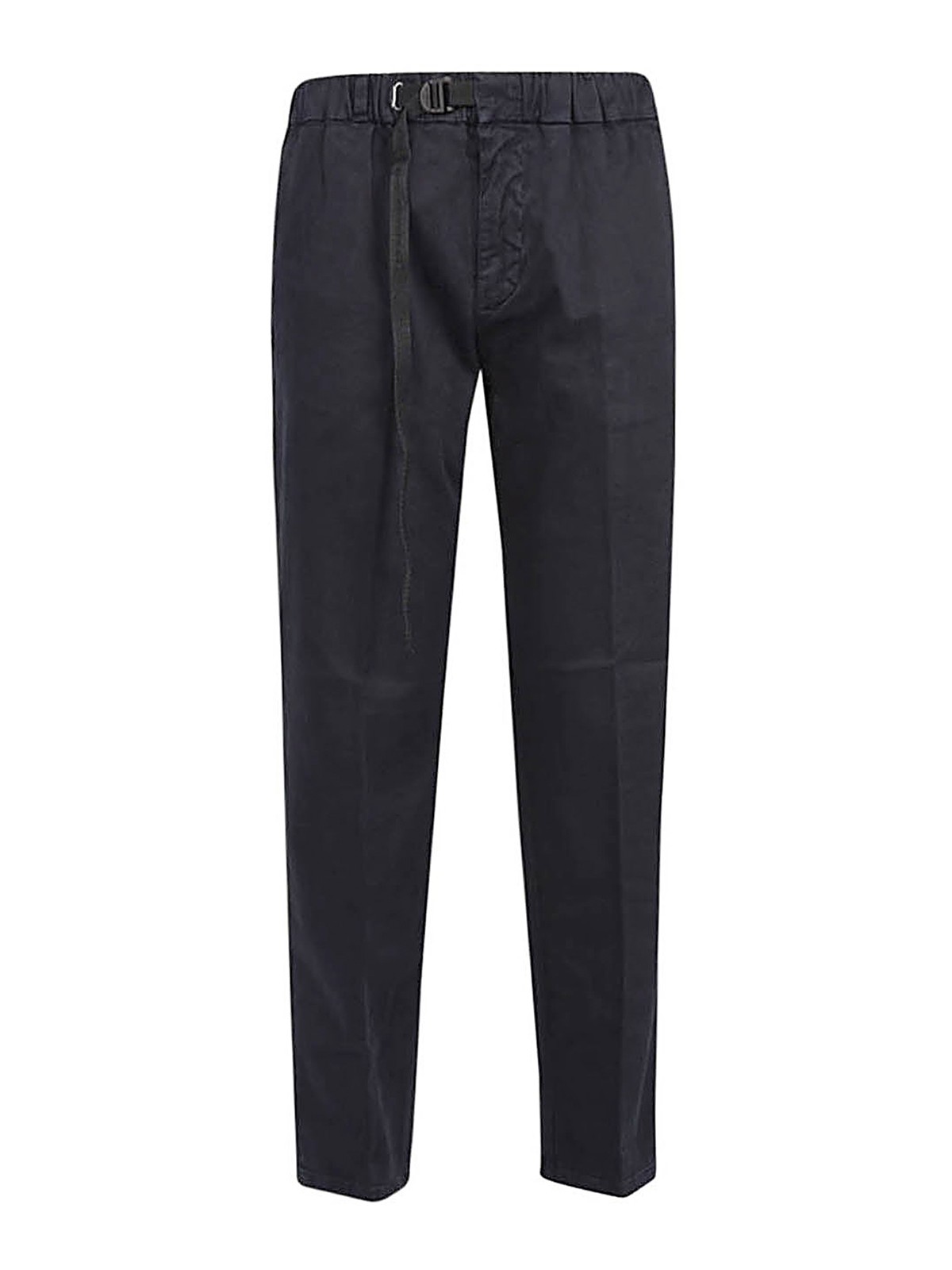 White Sand Cotton Trousers In Black