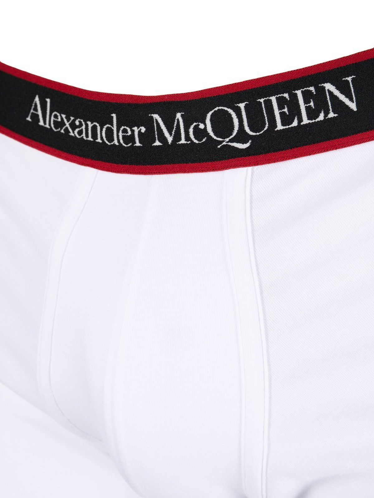 Shop Alexander Mcqueen Logo Cotton Boxers In White