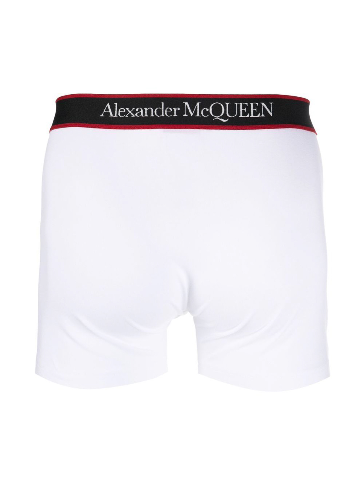Shop Alexander Mcqueen Logo Cotton Boxers In White