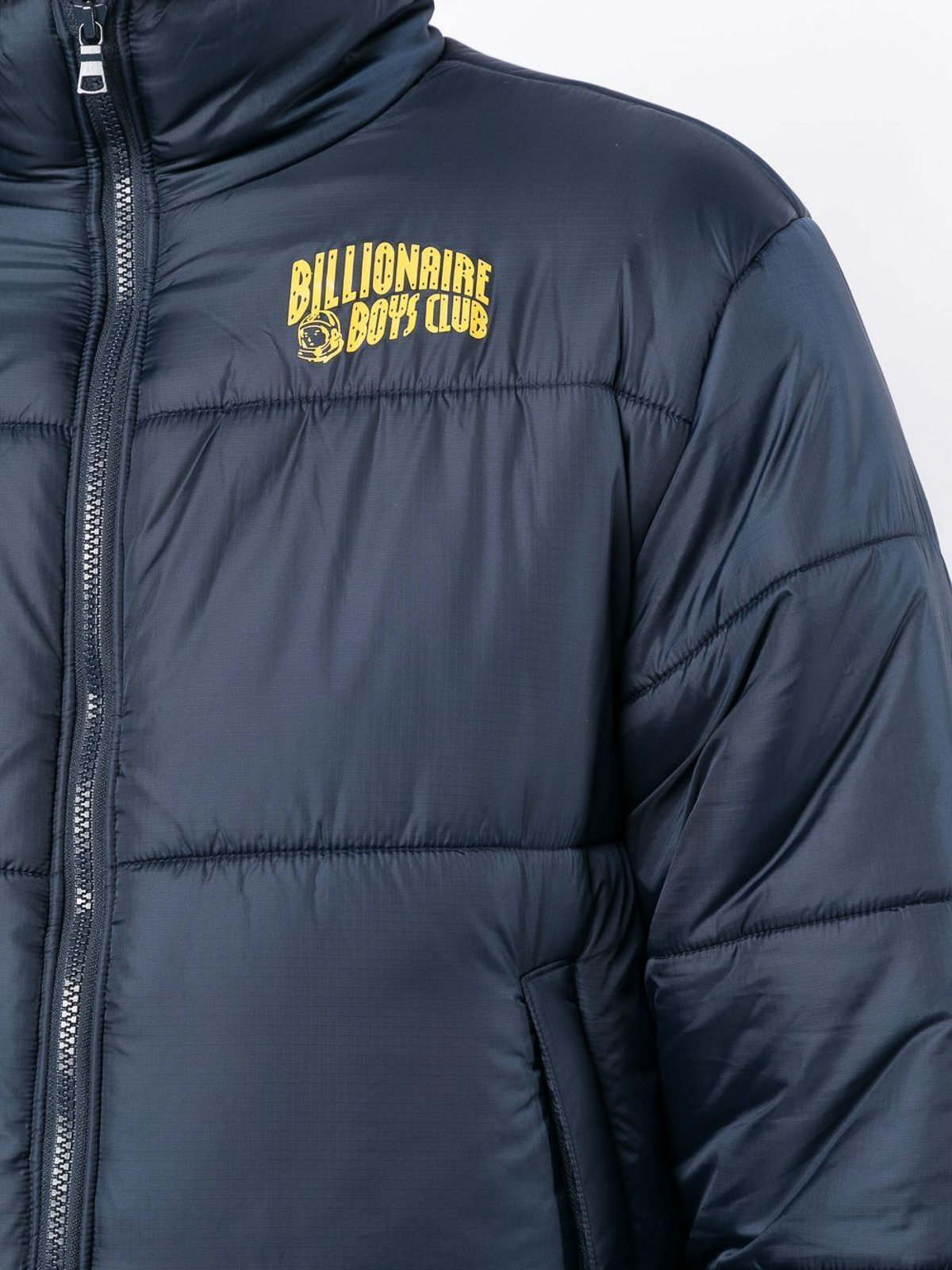 Shop Billionaire Logo Puffer Down Jacket In Blue