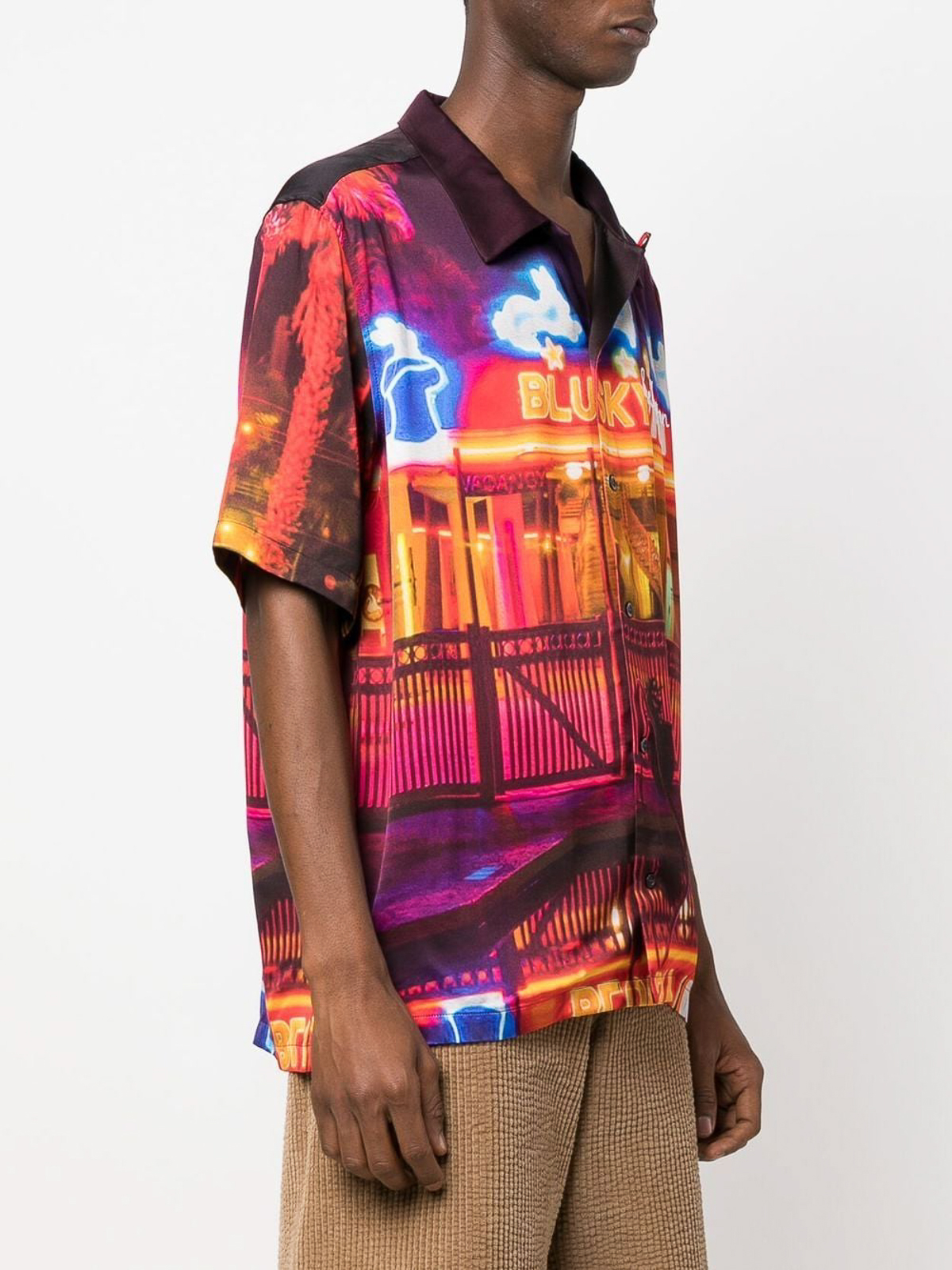 Shop Blue Sky Inn Viscose Printed Shirt In Multicolour