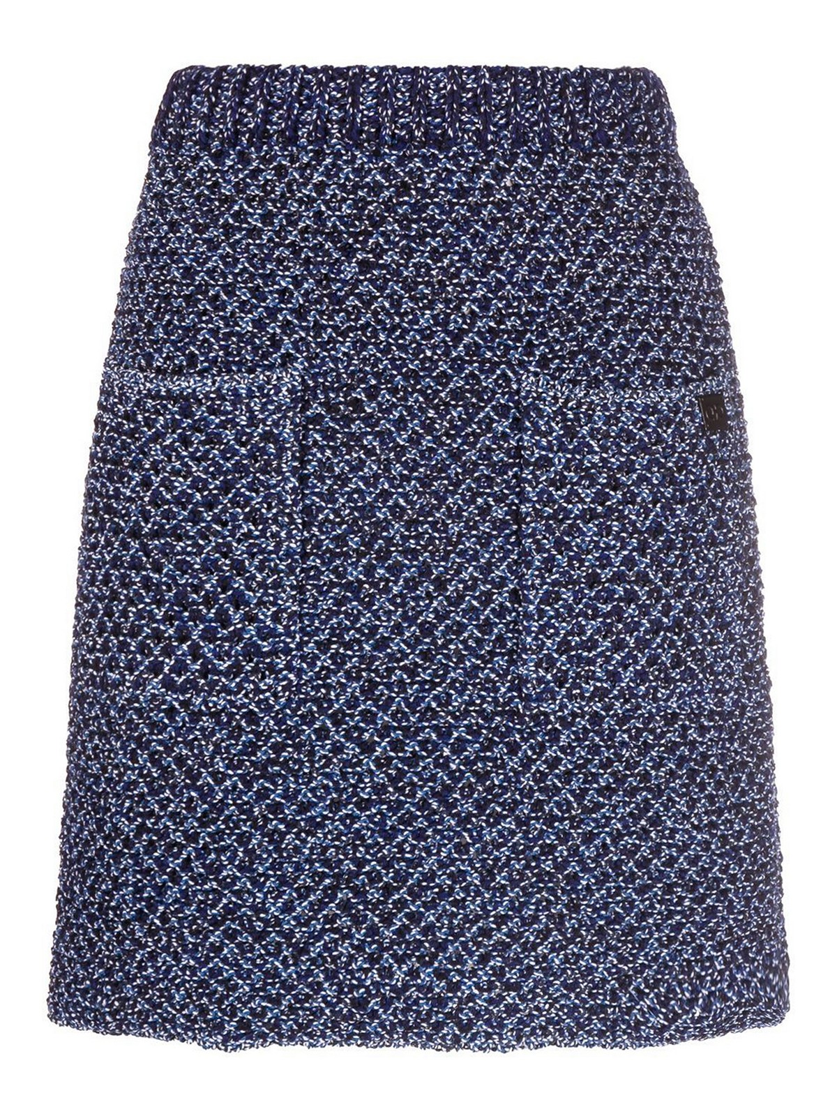 Ferragamo High-waisted Tweed Miniskirt In Blue