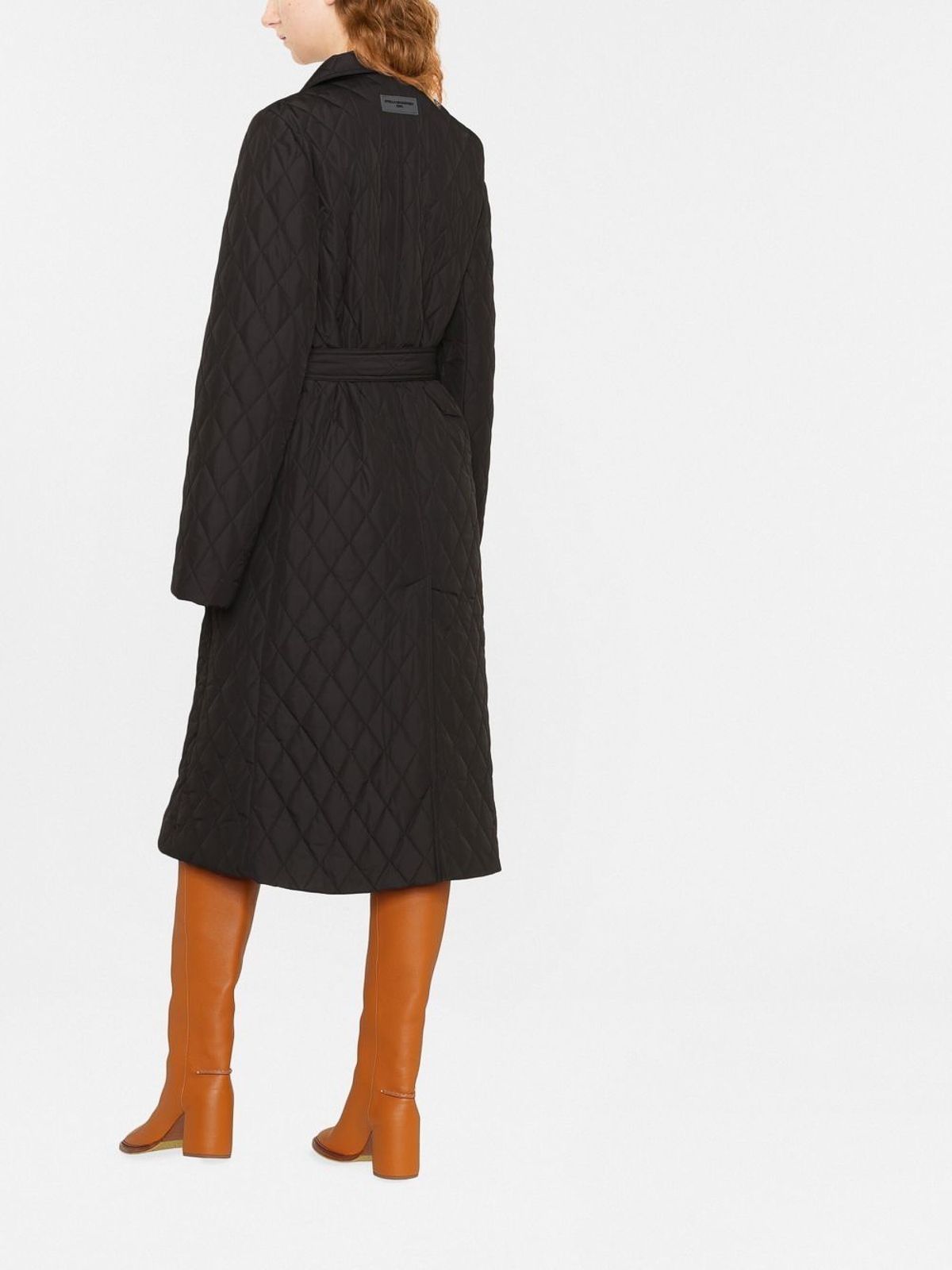 Shop Stella Mccartney Light Quilted Trench Coat In Black
