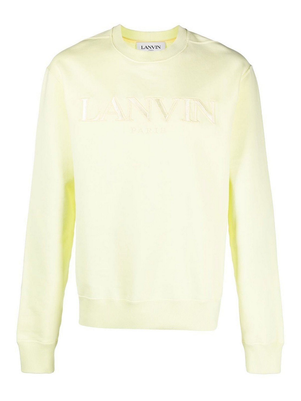 Lanvin Logo-embroidered Sweatshirt In Light Yellow