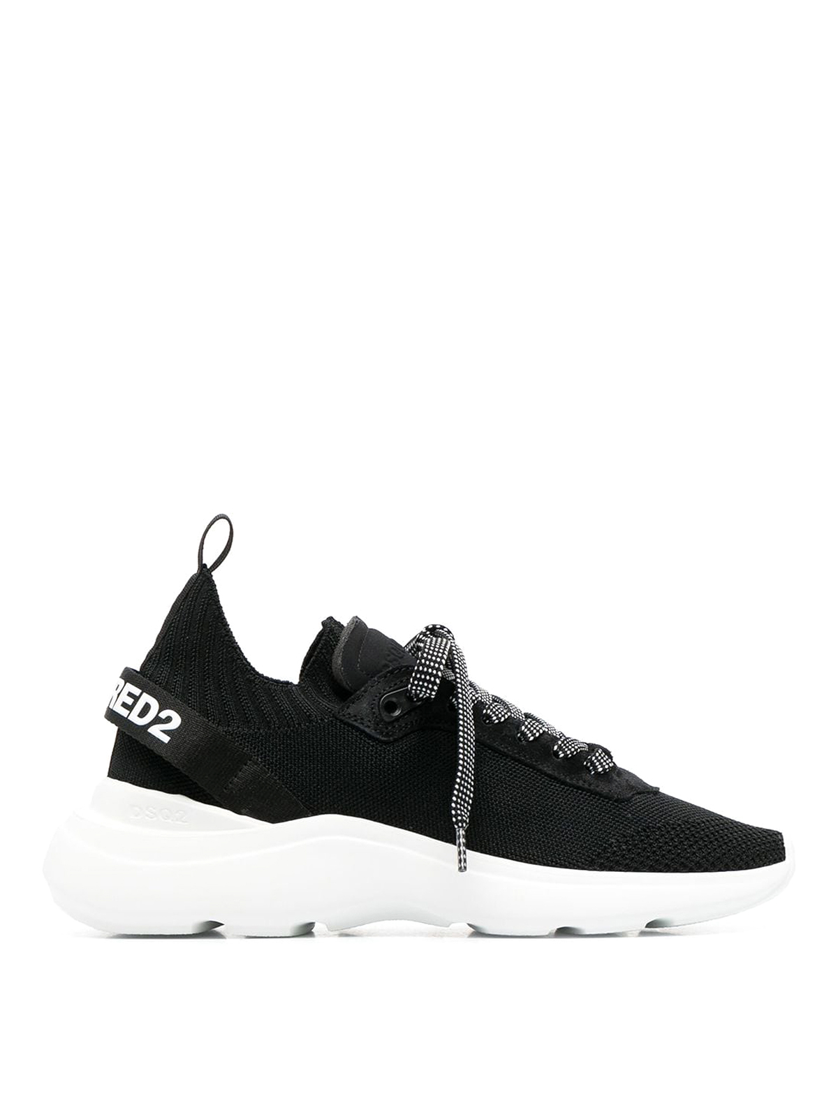 Shop Dsquared2 Calf Sneakers In Black