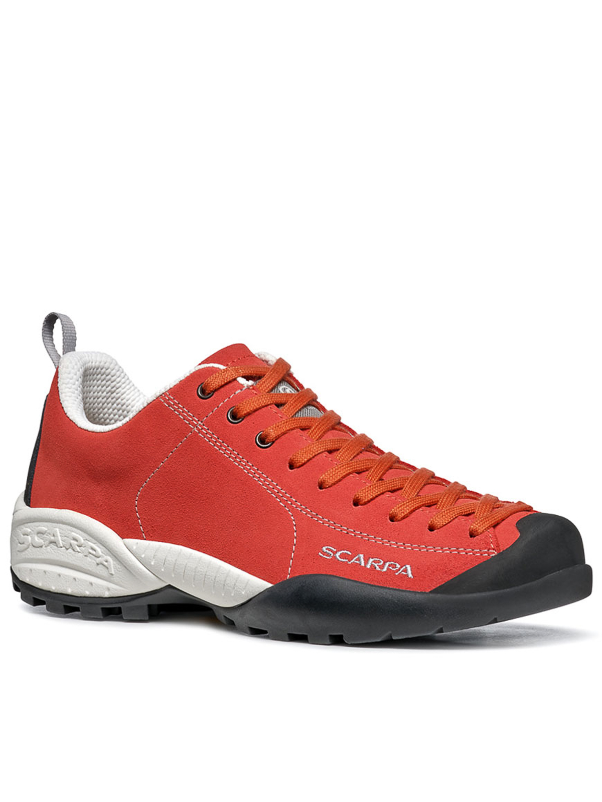 Shop Scarpa Leather Sneakers In Red
