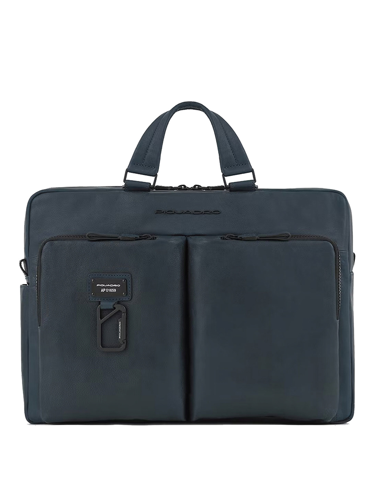 Piquadro Leather Blue Briefcase