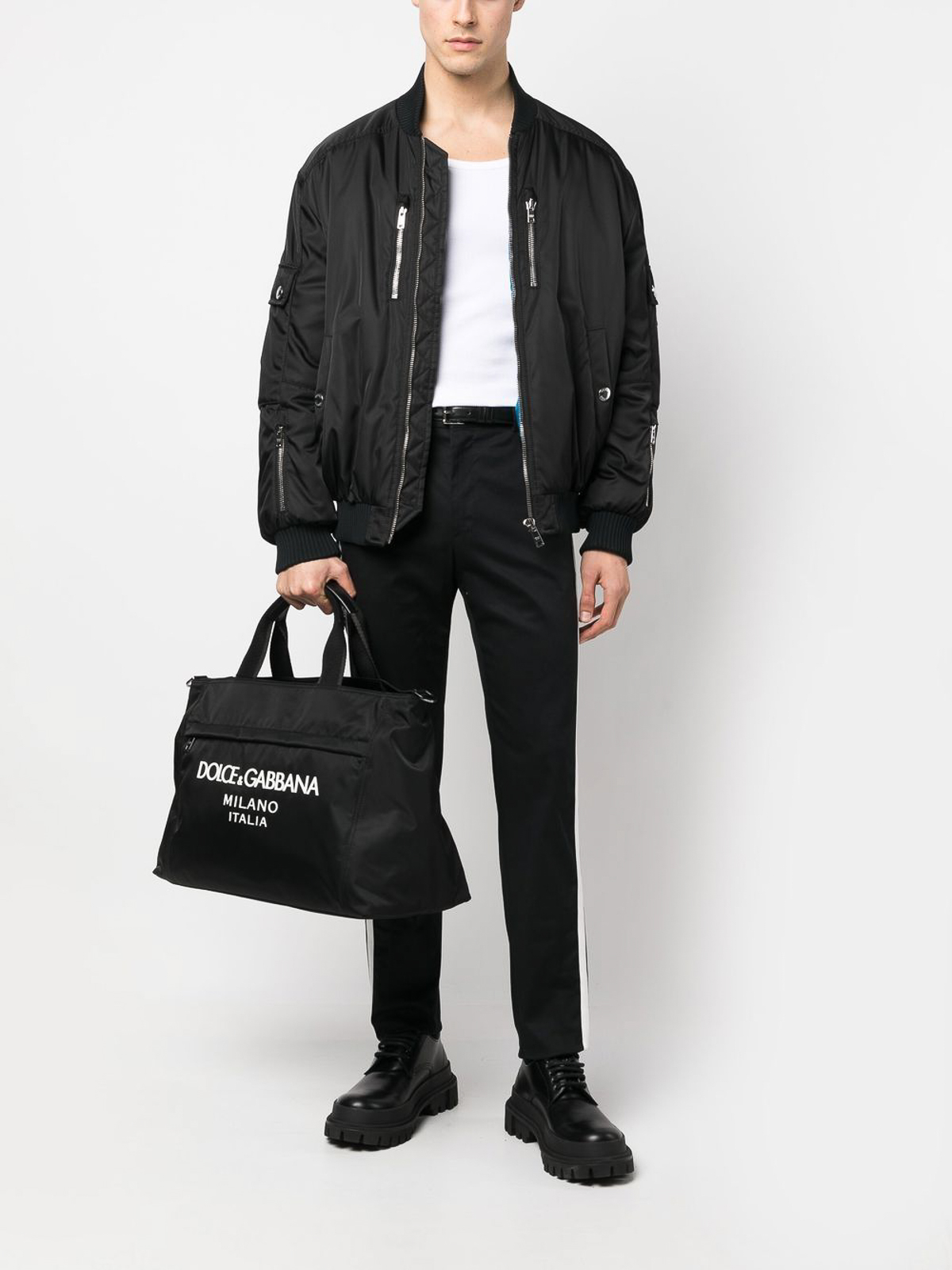 Shop Dolce & Gabbana Shopping Bag In Negro