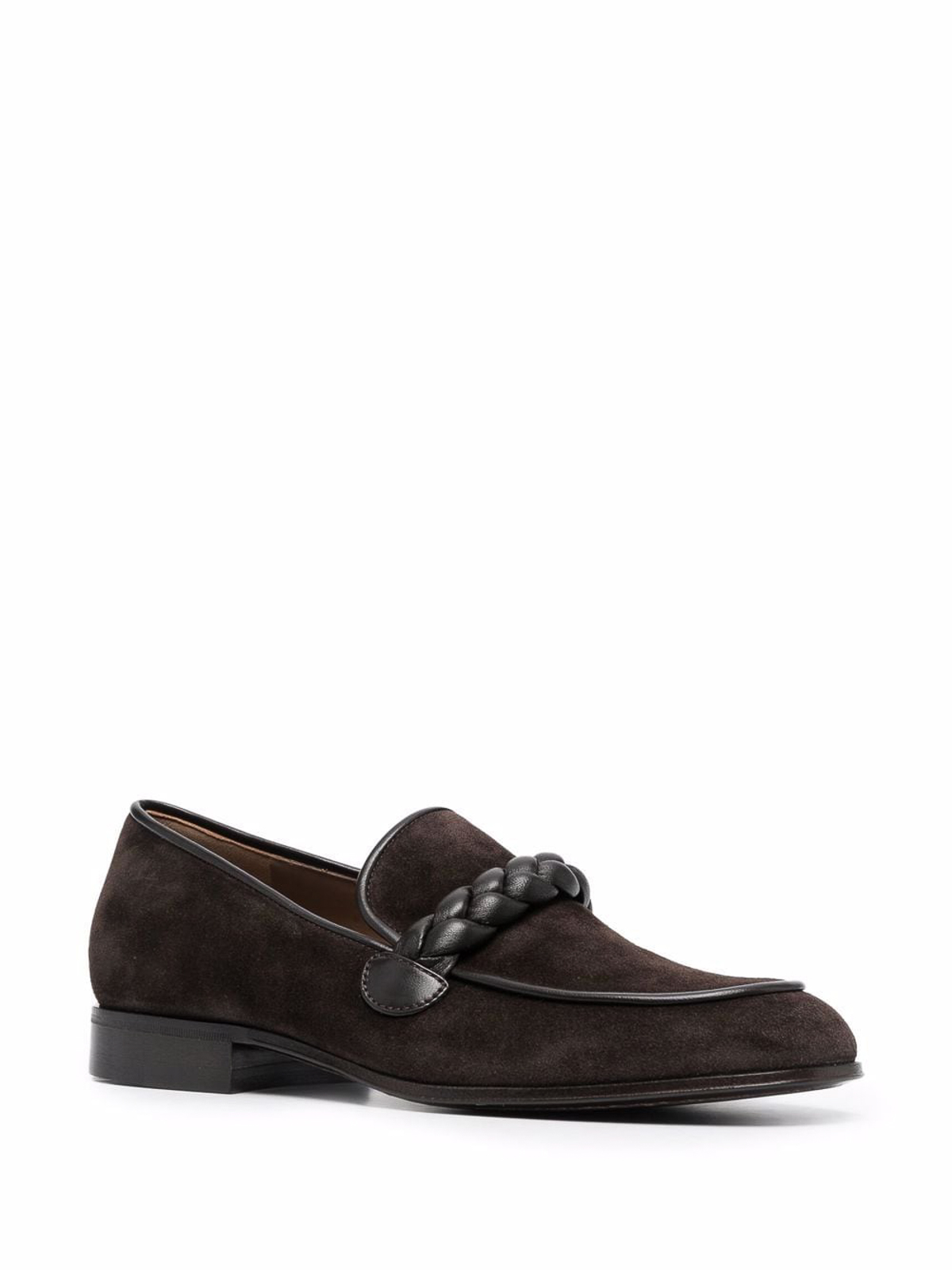 Shop Gianvito Rossi Massimo Suede Loafers In Marrón
