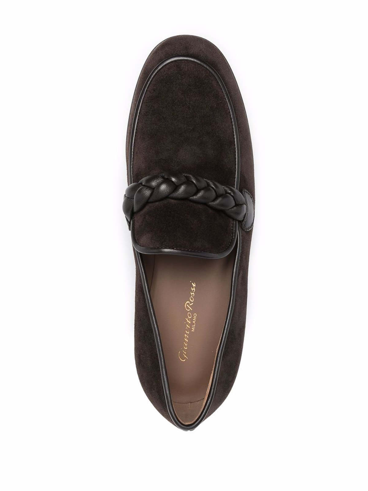 Shop Gianvito Rossi Massimo Suede Loafers In Marrón