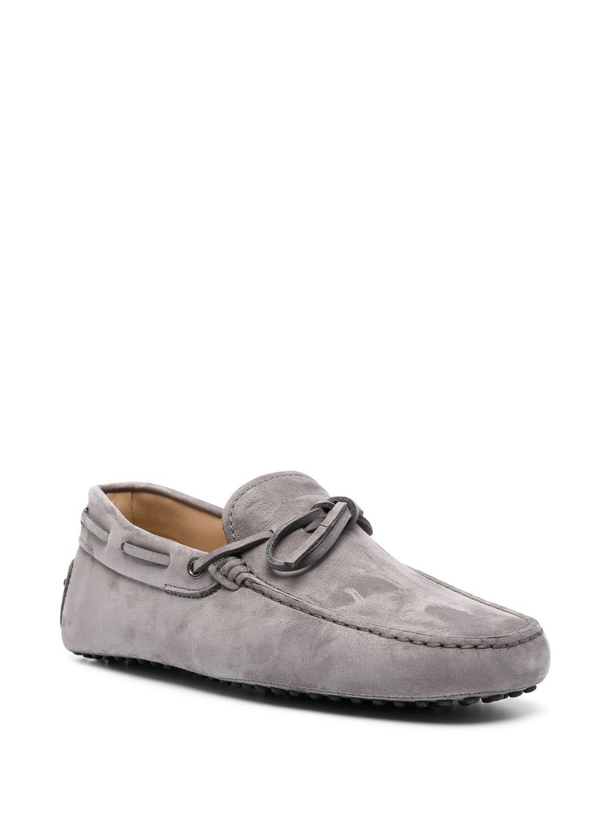 Shop Tod's Moccasin Rubber In Grey