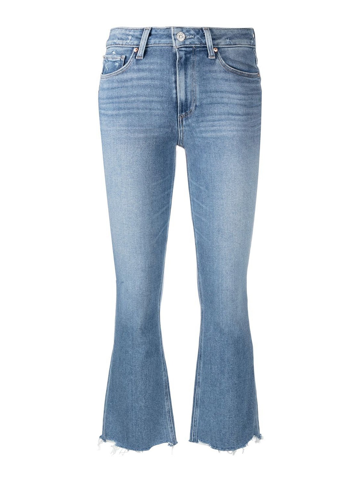 Shop Paige Flared Jeans In Lavado Claro