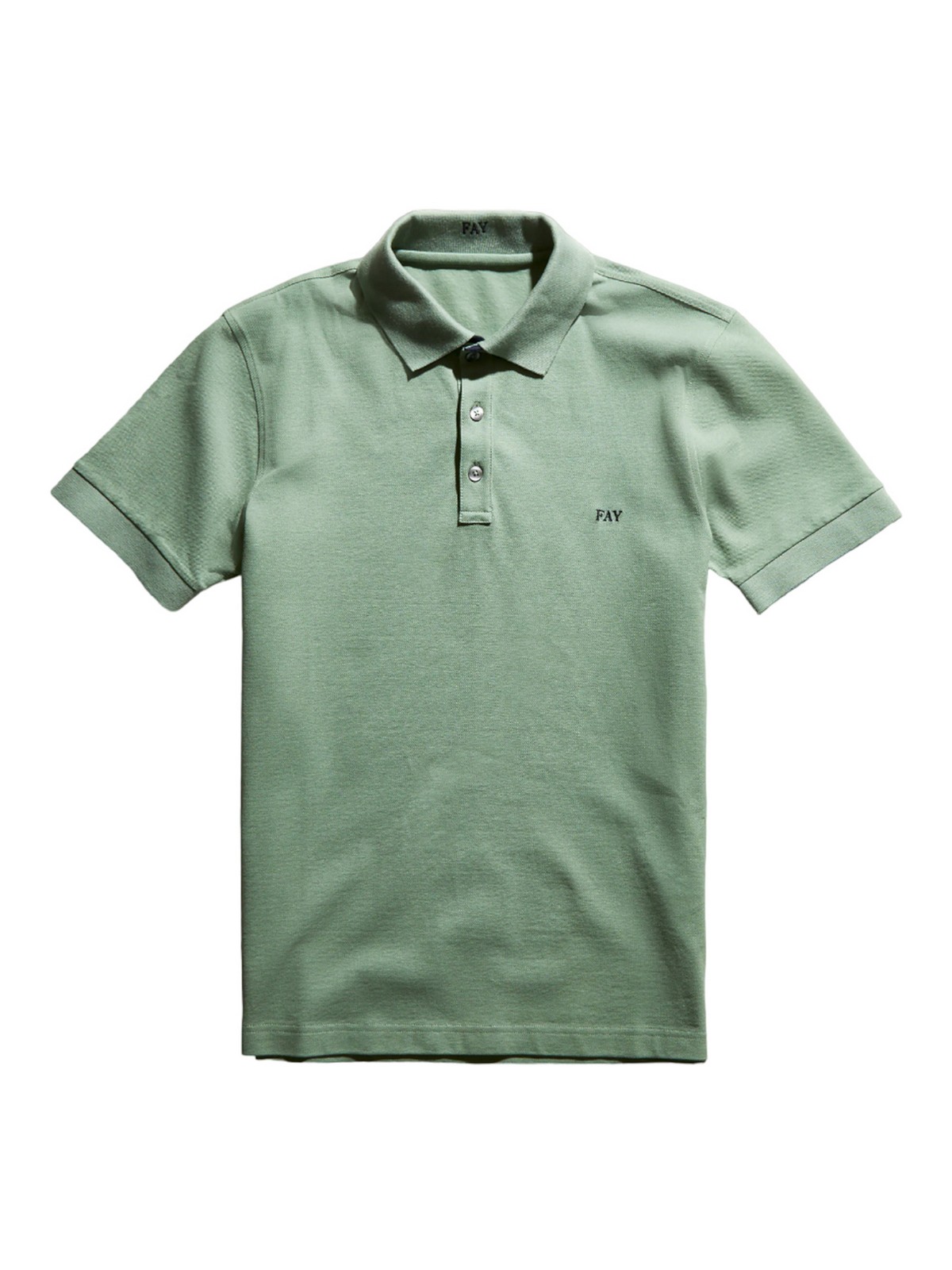 Fay Short-sleeved Polo Shirt In Green