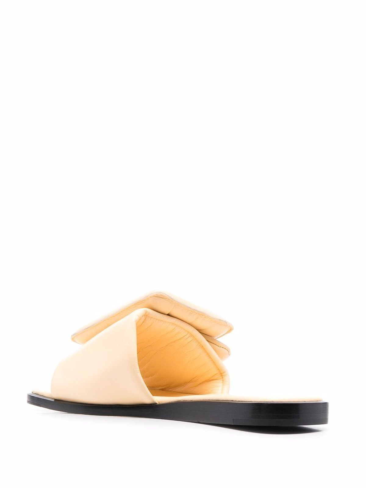 Shop Boyy Puffy Leather Sandals In Crema