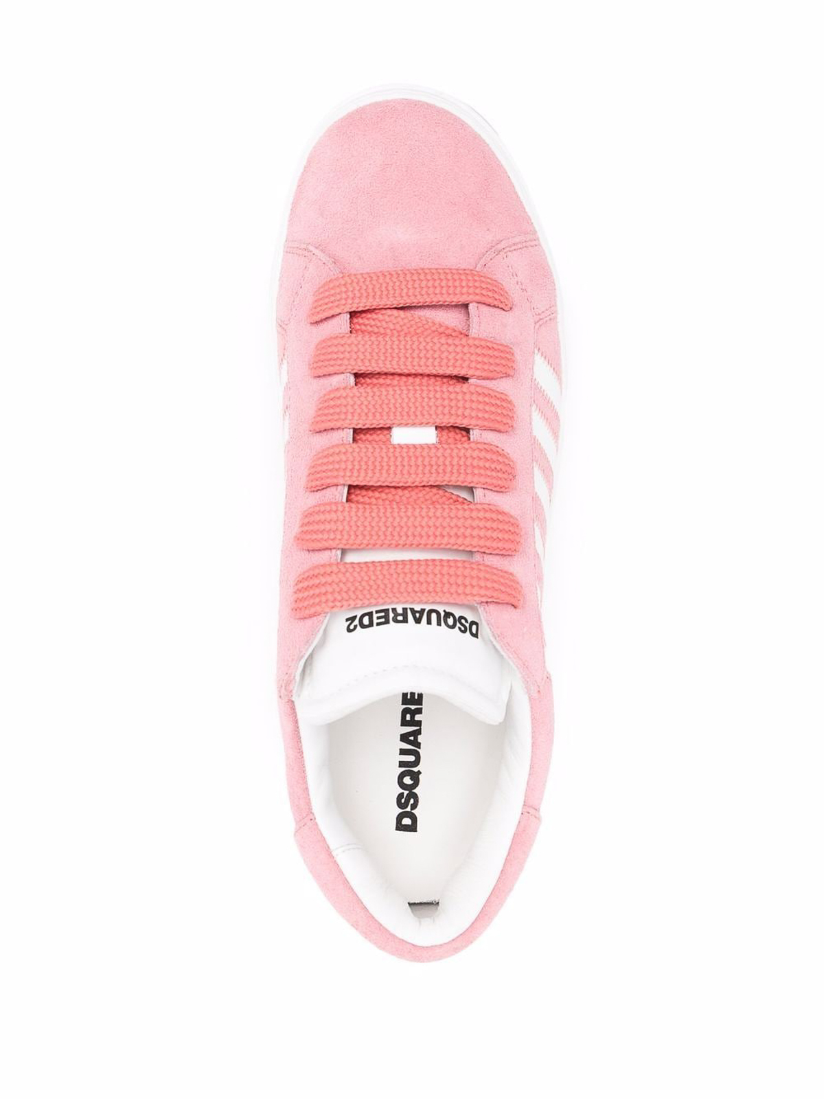 Shop Dsquared2 Leather Sneakers In Color Carne Y Neutral
