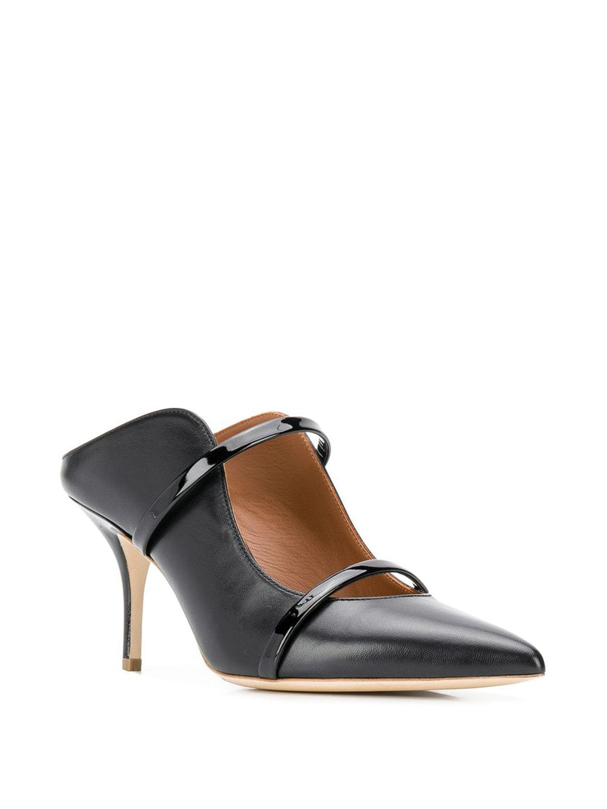 Shop Malone Souliers High Heeled Shoes With Open Back In Negro