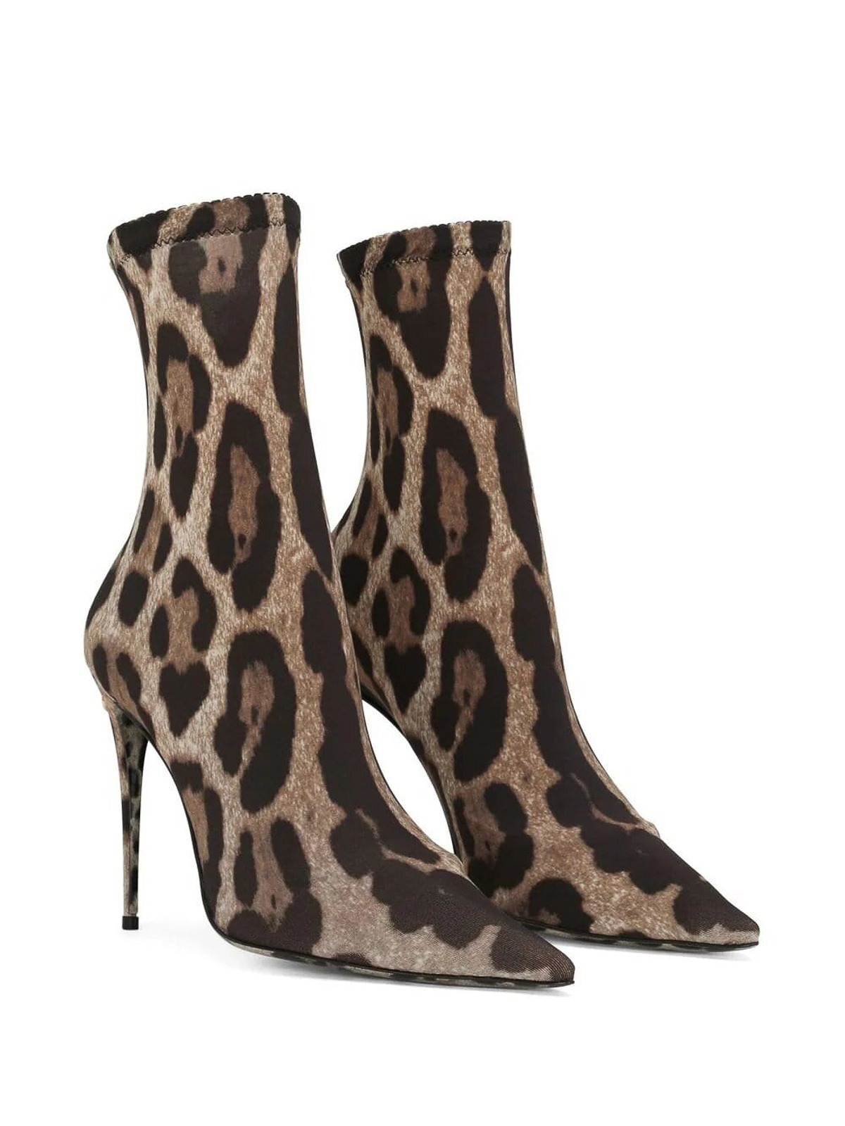 Shop Dolce & Gabbana Sock Shoes In Estampado Animalier
