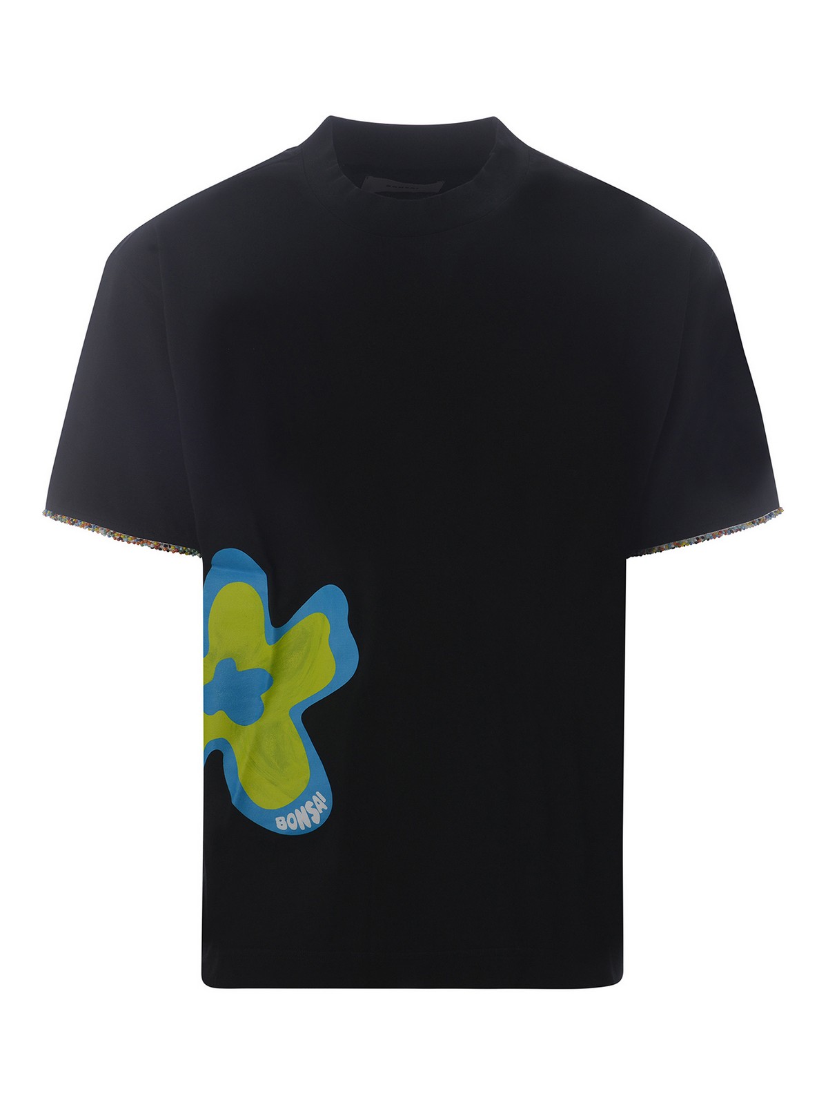 Shop Bonsai Camiseta - Flower In Black