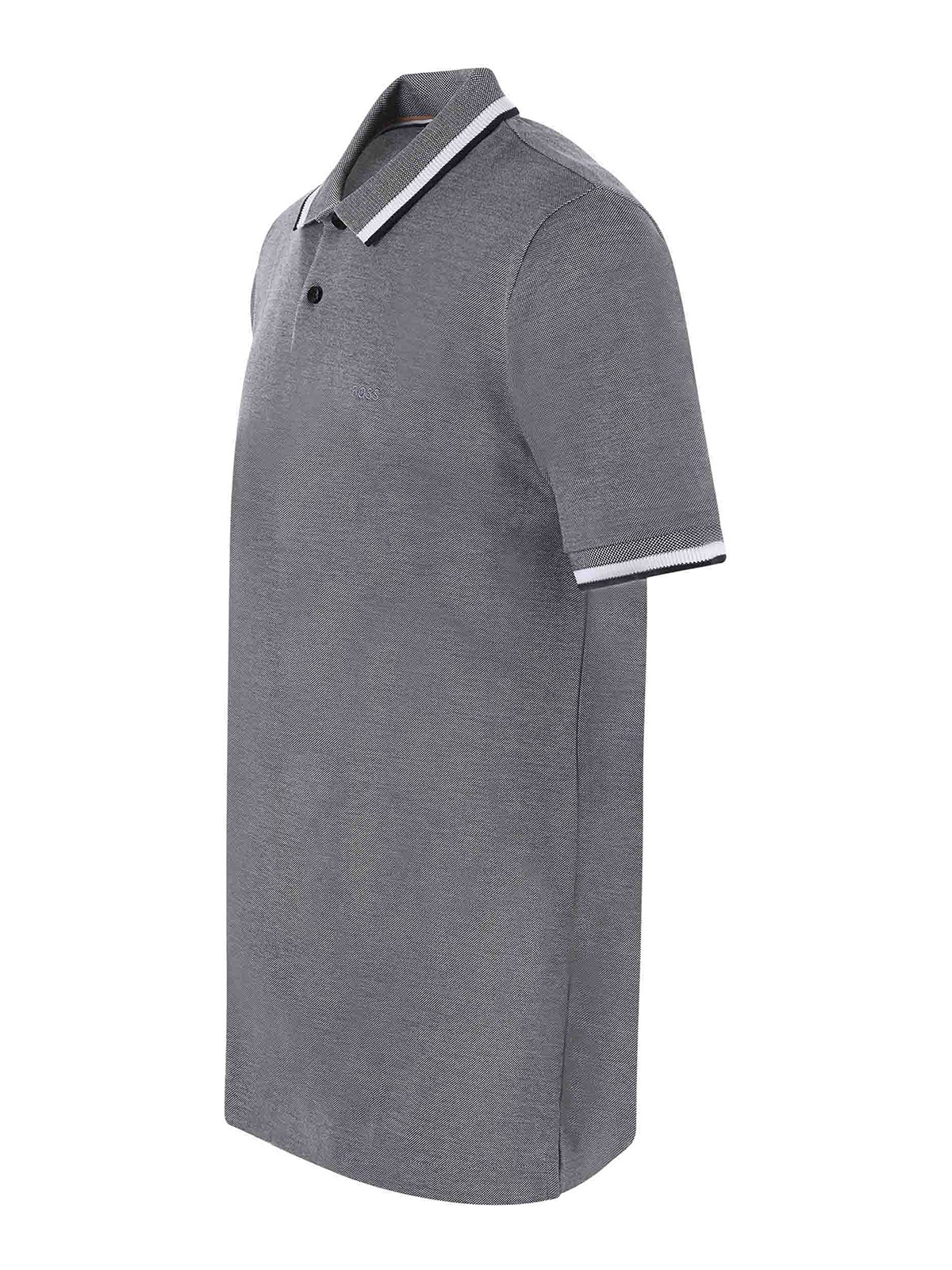 Shop Hugo Boss Boss Polo Shirt In Grey