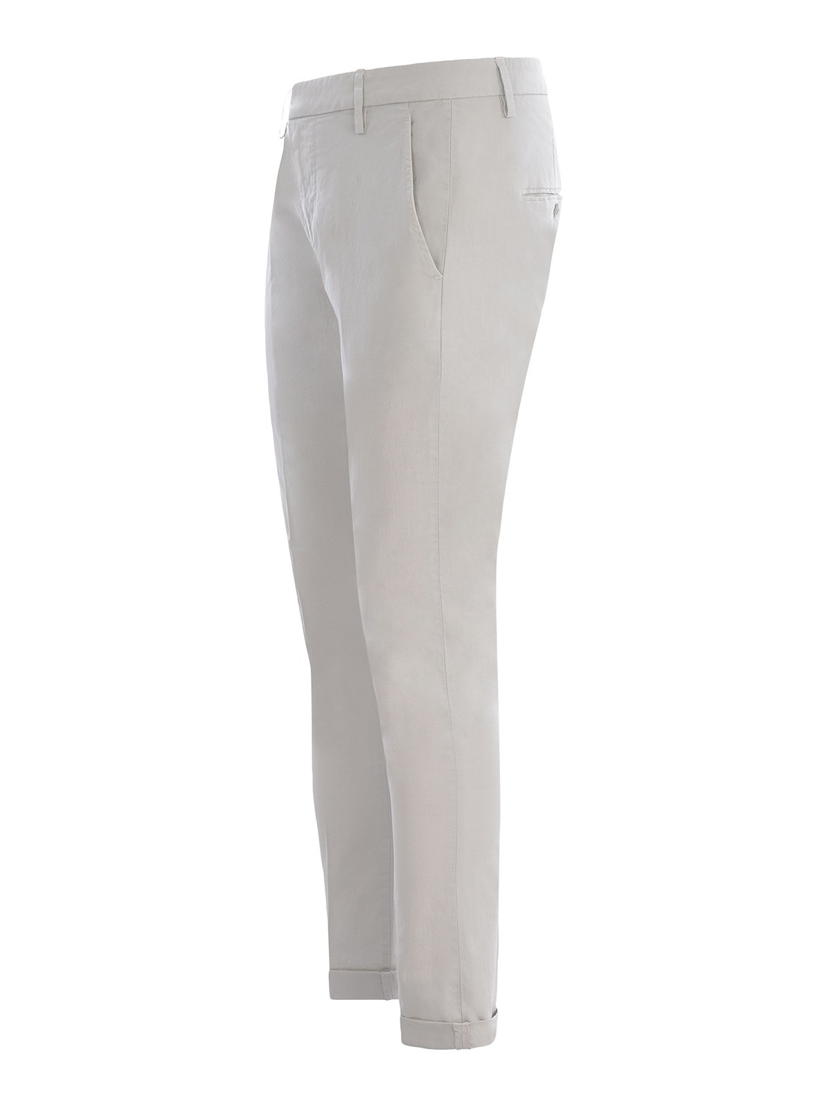 Shop Dondup Trousers   Slim In Cotton In White