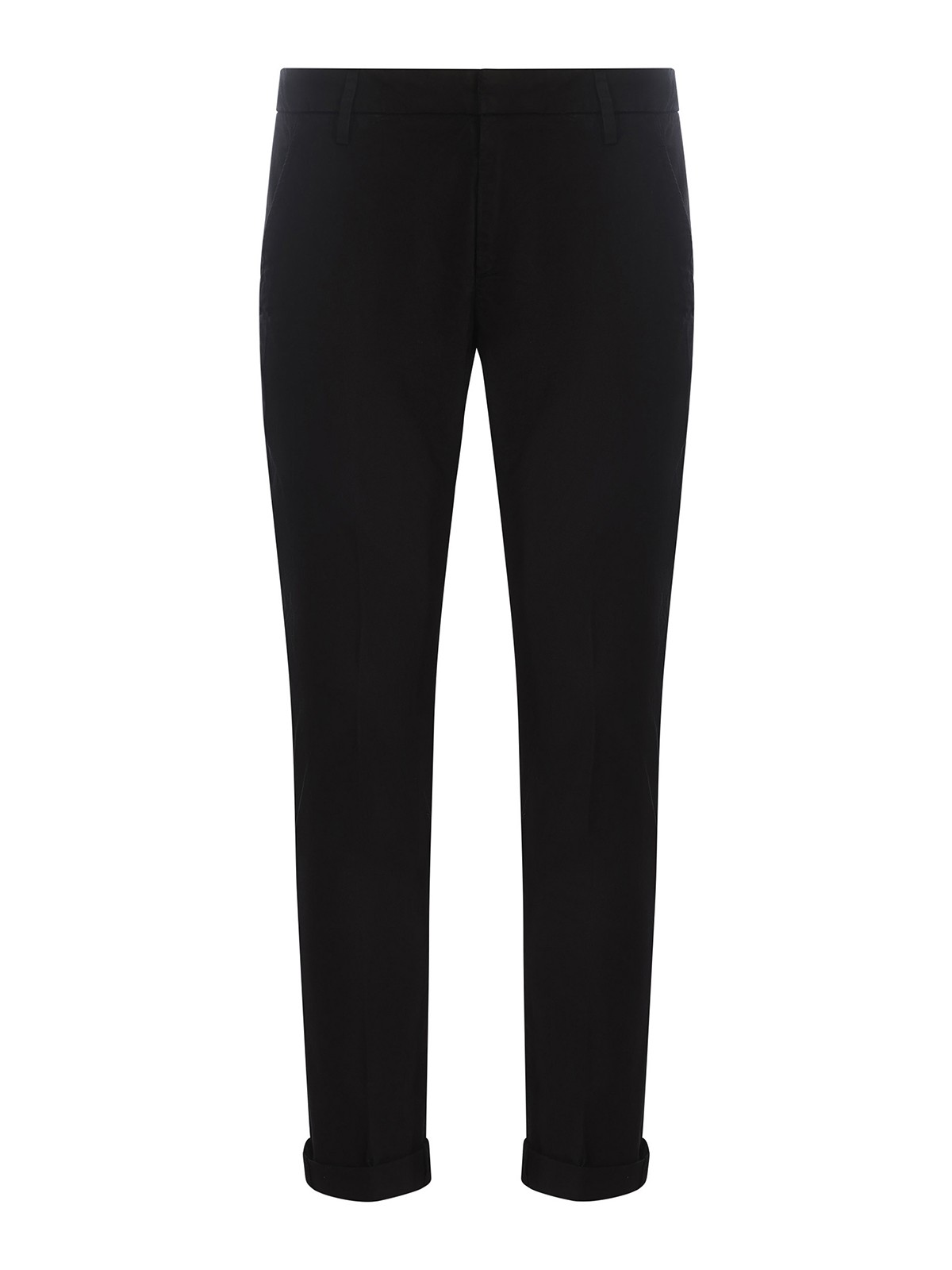 Shop Dondup Trousers   Slim In Cotton In Black