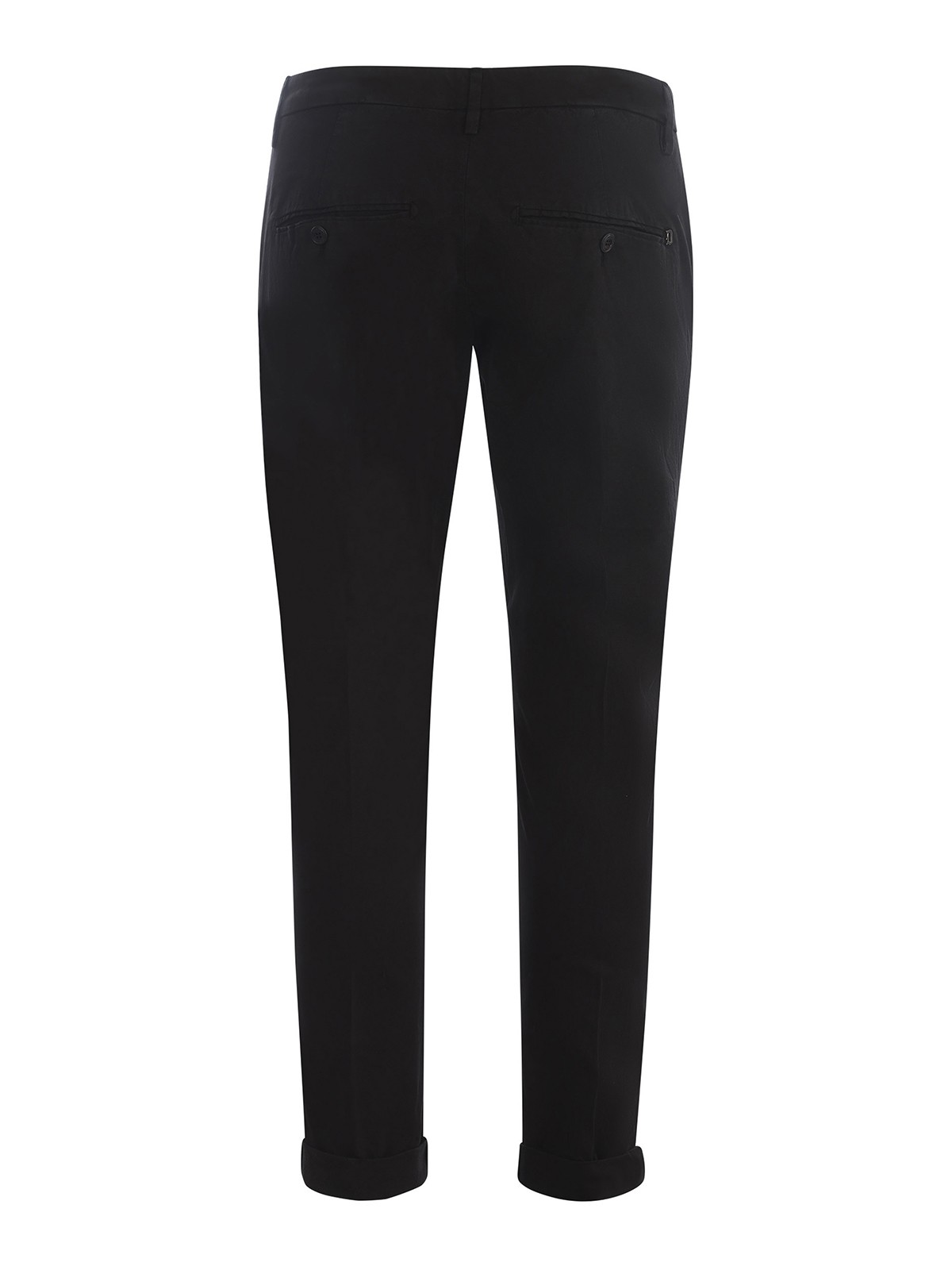 Shop Dondup Trousers   Slim In Cotton In Black