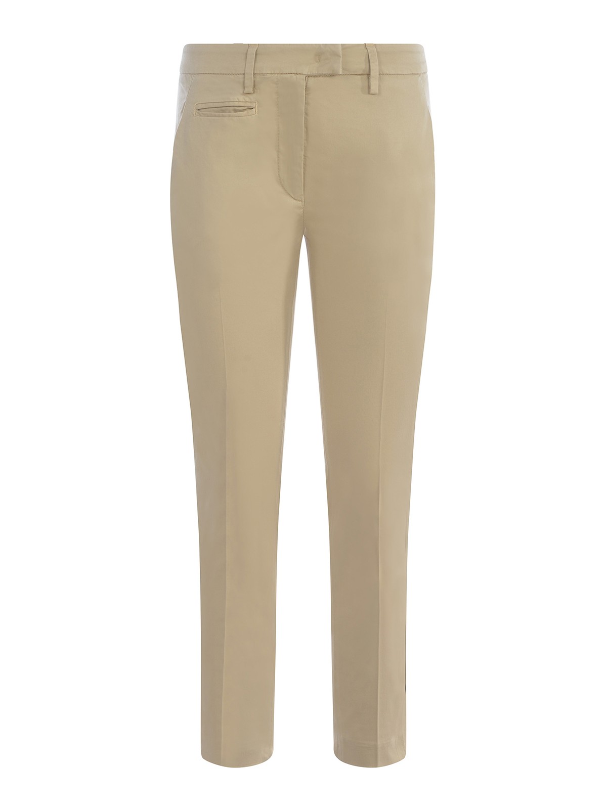 Dondup Trousers   In Stretch Cotton In Beige
