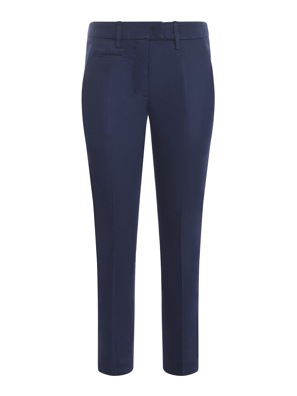 Dondup Trousers   In Stretch Cotton In Blue