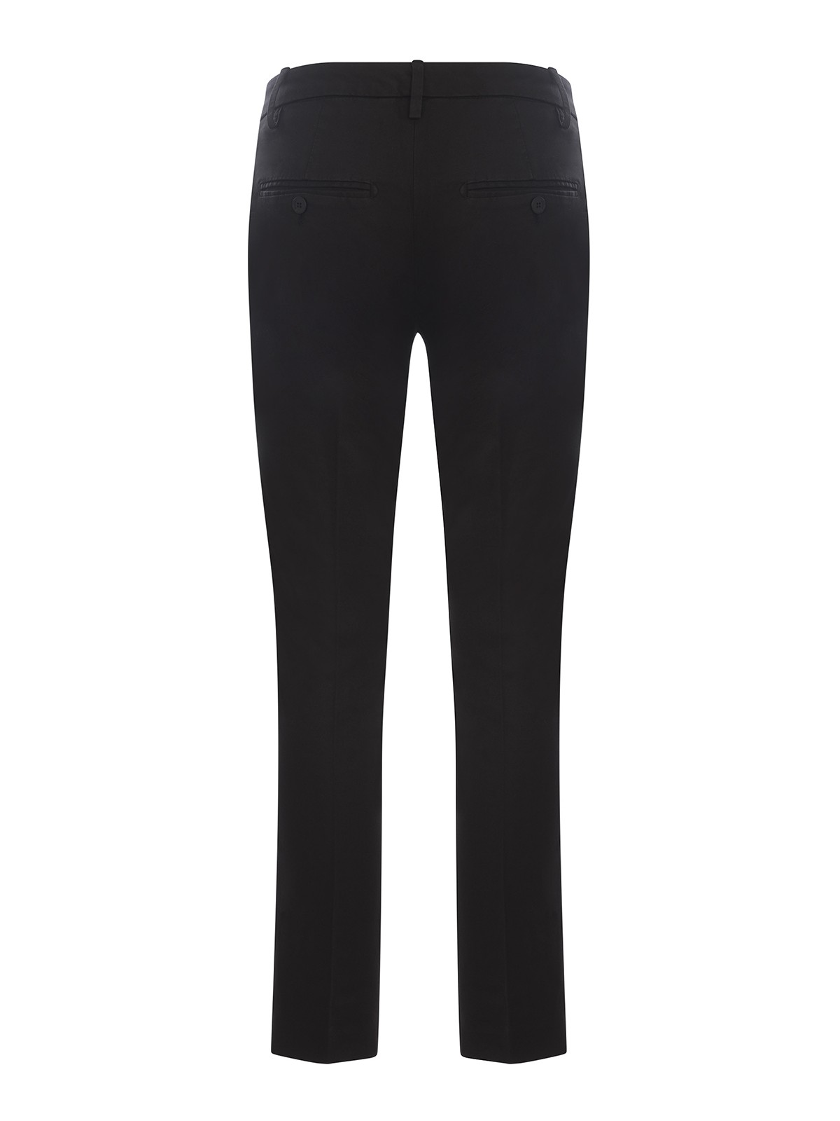 Shop Dondup Trousers   In Stretch Cotton In Black