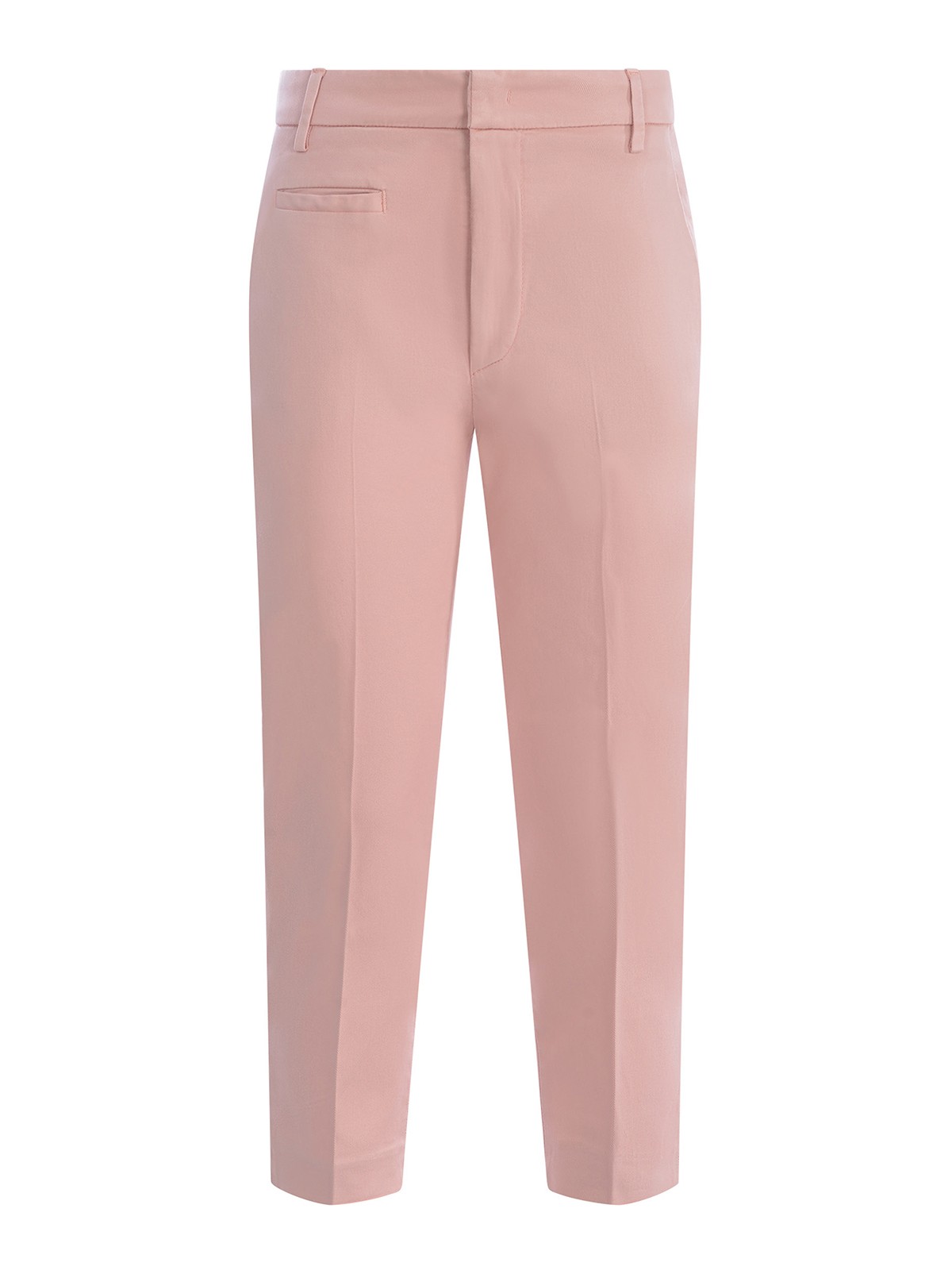 Shop Dondup Trousers   In Stretch Cotton In Nude & Neutrals