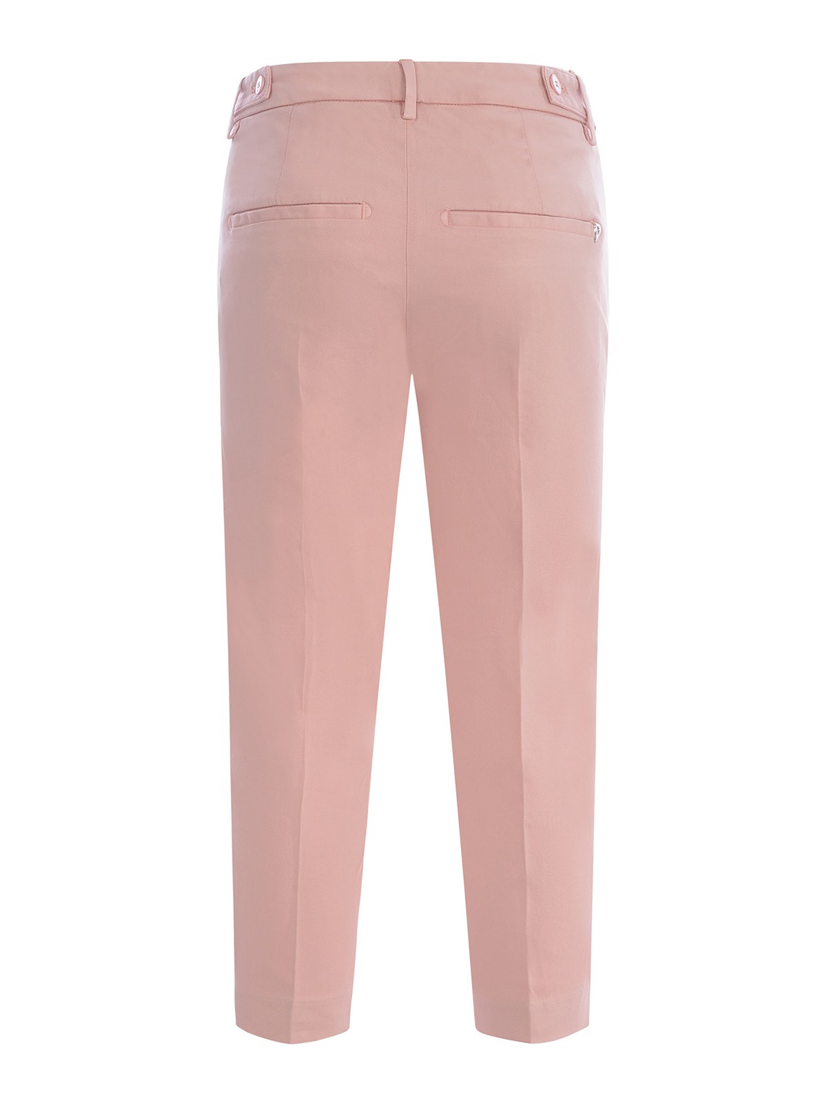 Shop Dondup Trousers   In Stretch Cotton In Nude & Neutrals