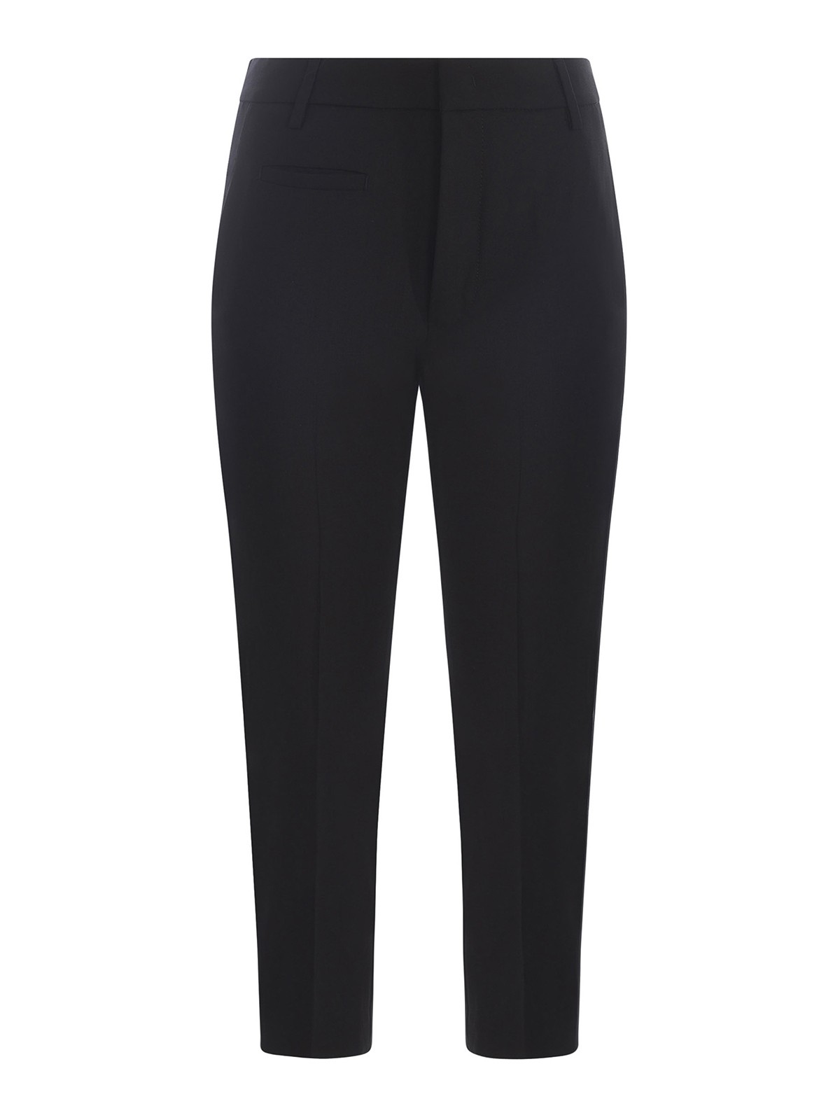 Dondup Trousers   In Stretch Wool In Black