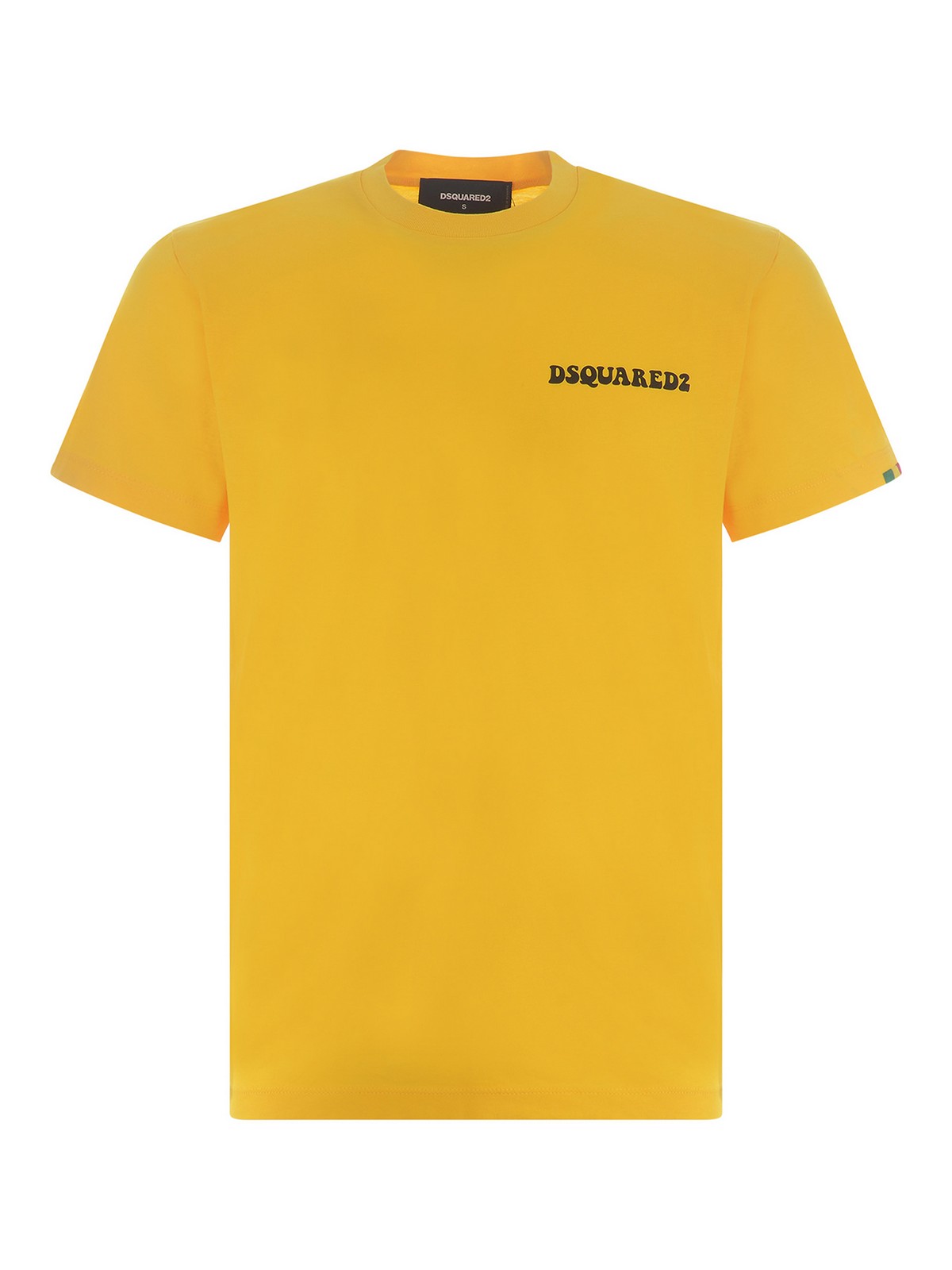 Shop Dsquared2 T-shirt  In Cotton In Yellow
