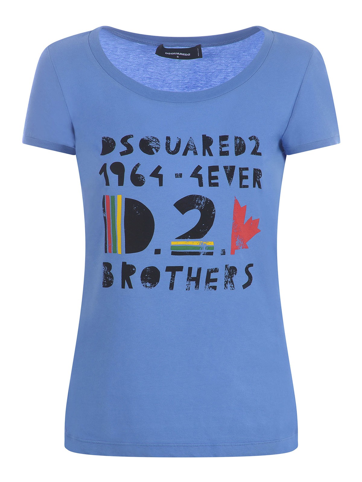 Shop Dsquared2 T-shirt  In Cotton In Light Blue