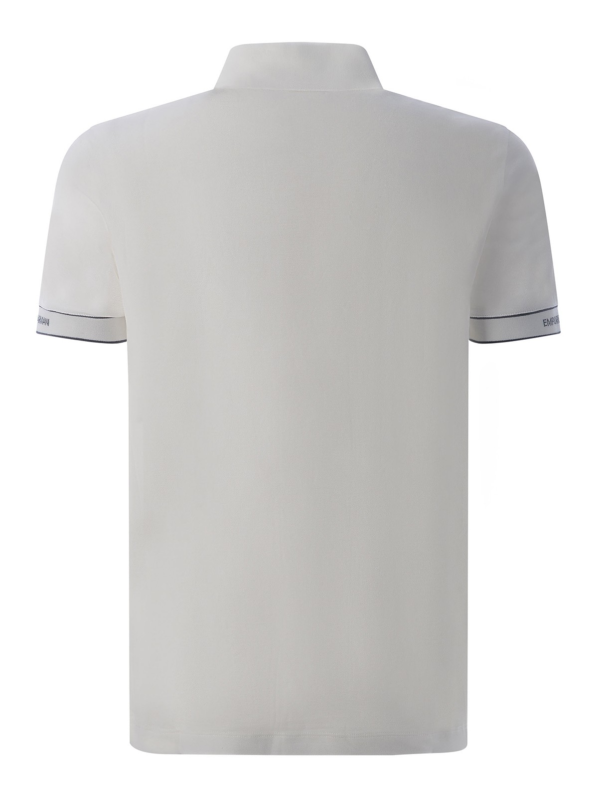 Shop Emporio Armani Polo Shirt  In Cotton Piqu In White