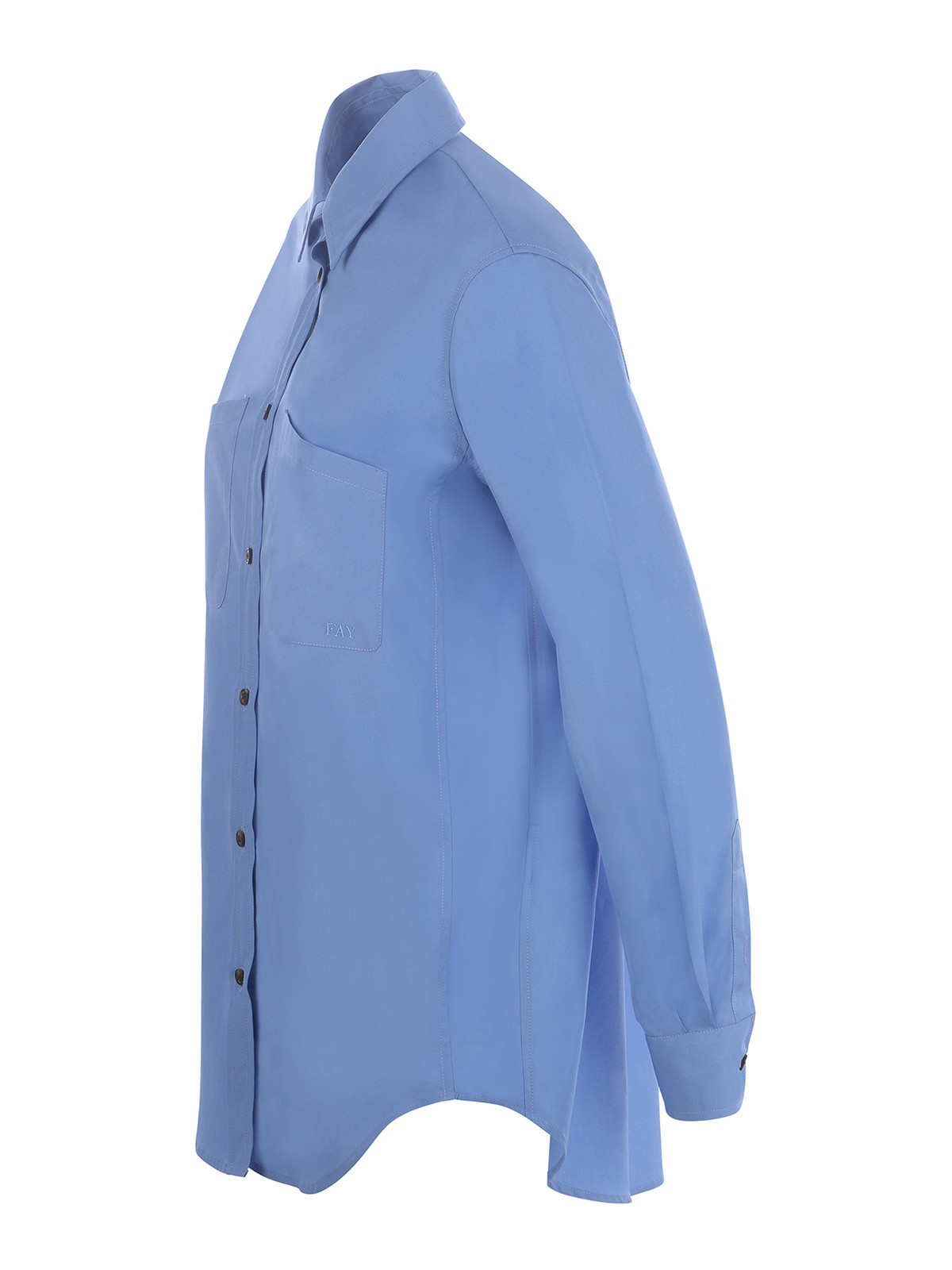 Shop Fay Shirt  In Cotton In Blue