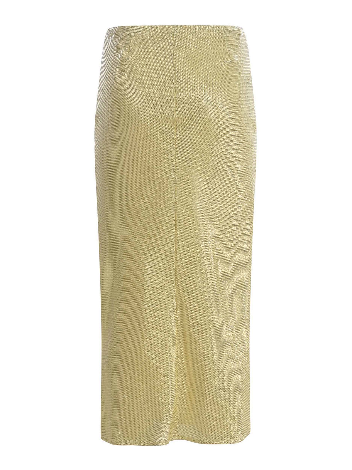 Shop Forte Forte Skirt  Jacquard And Lurex In Gold