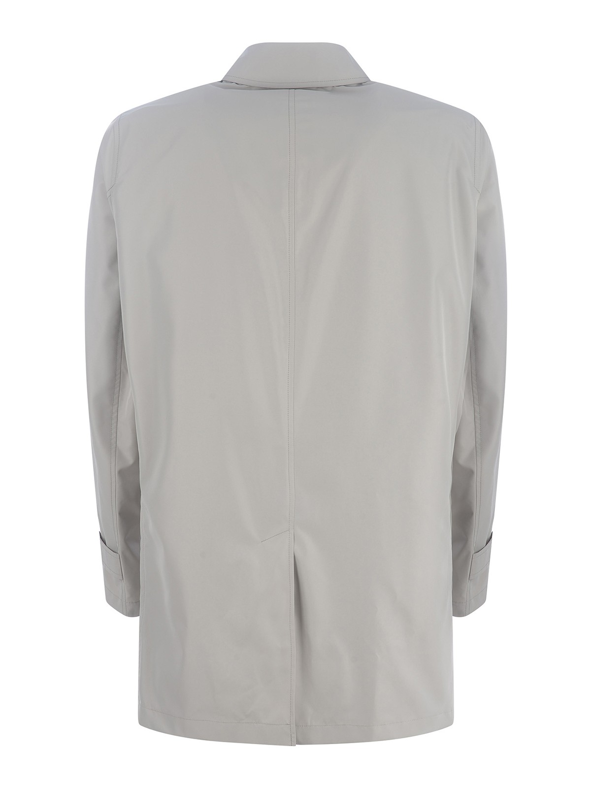 Shop Herno Raincoat  In Nylon In Light Grey