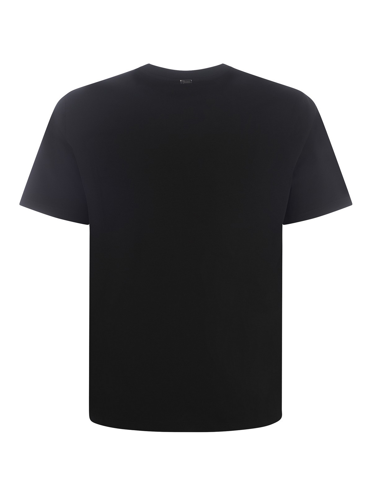 Shop Herno T-shirt  In Stretch Cotton In Black
