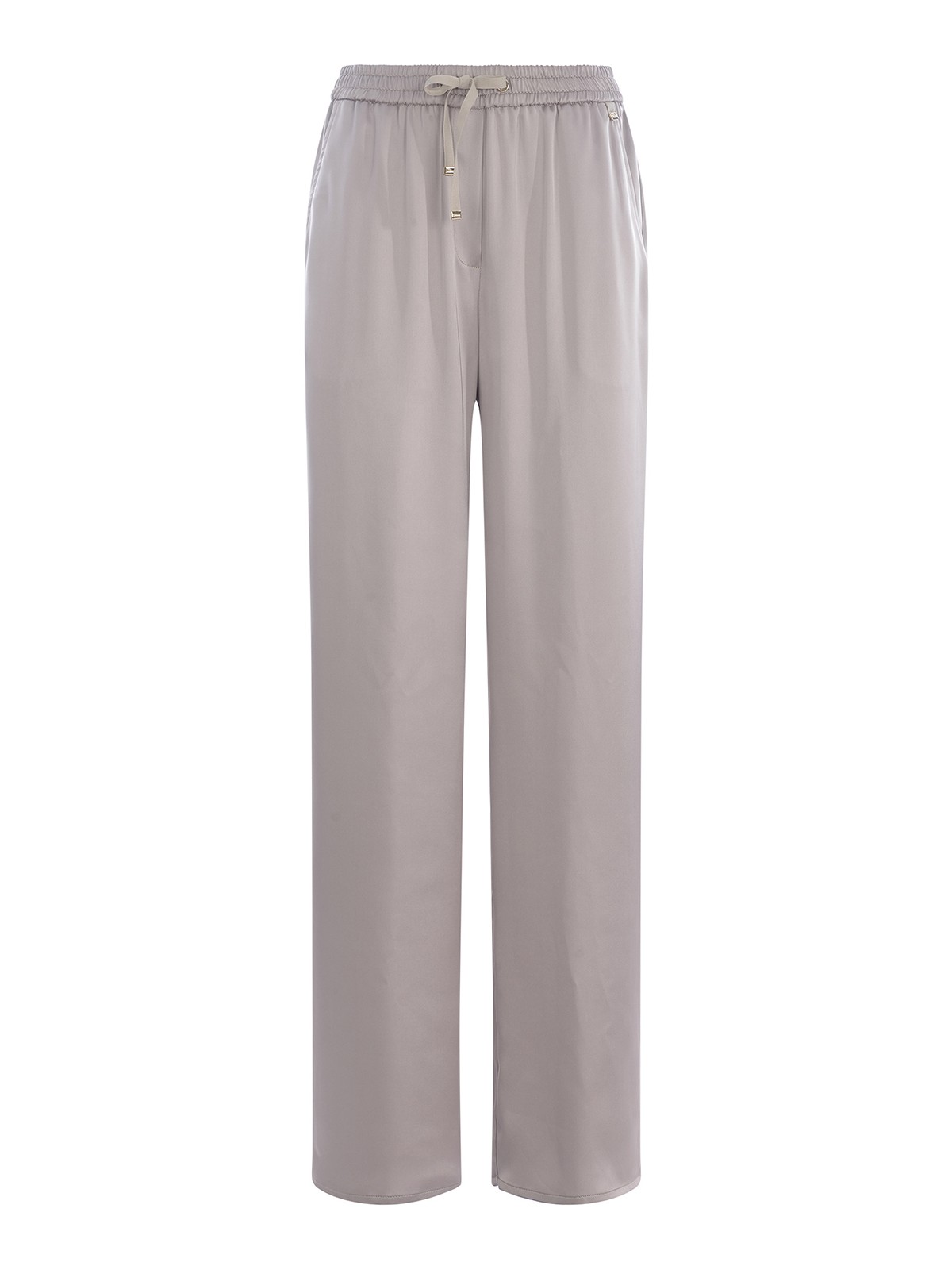 Shop Herno Trousers  In Crpe Polyester In Beige