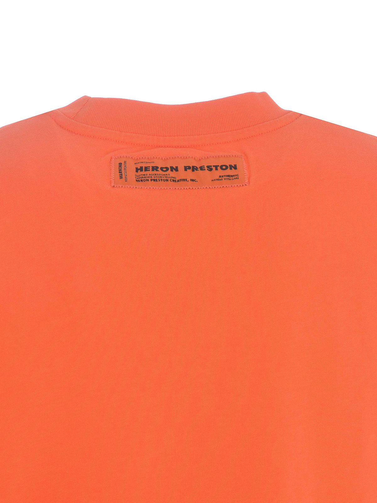 Shop Heron Preston T-shirt   In Cotton In Orange