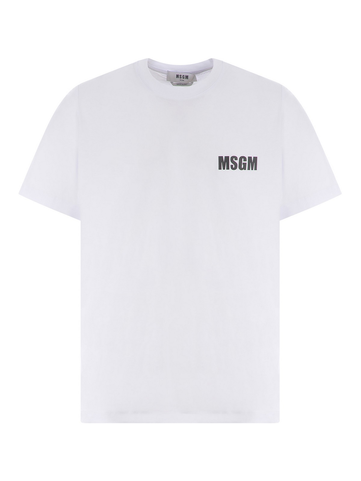 Msgm T-shirt  In Cotton Available Store Pompei In White