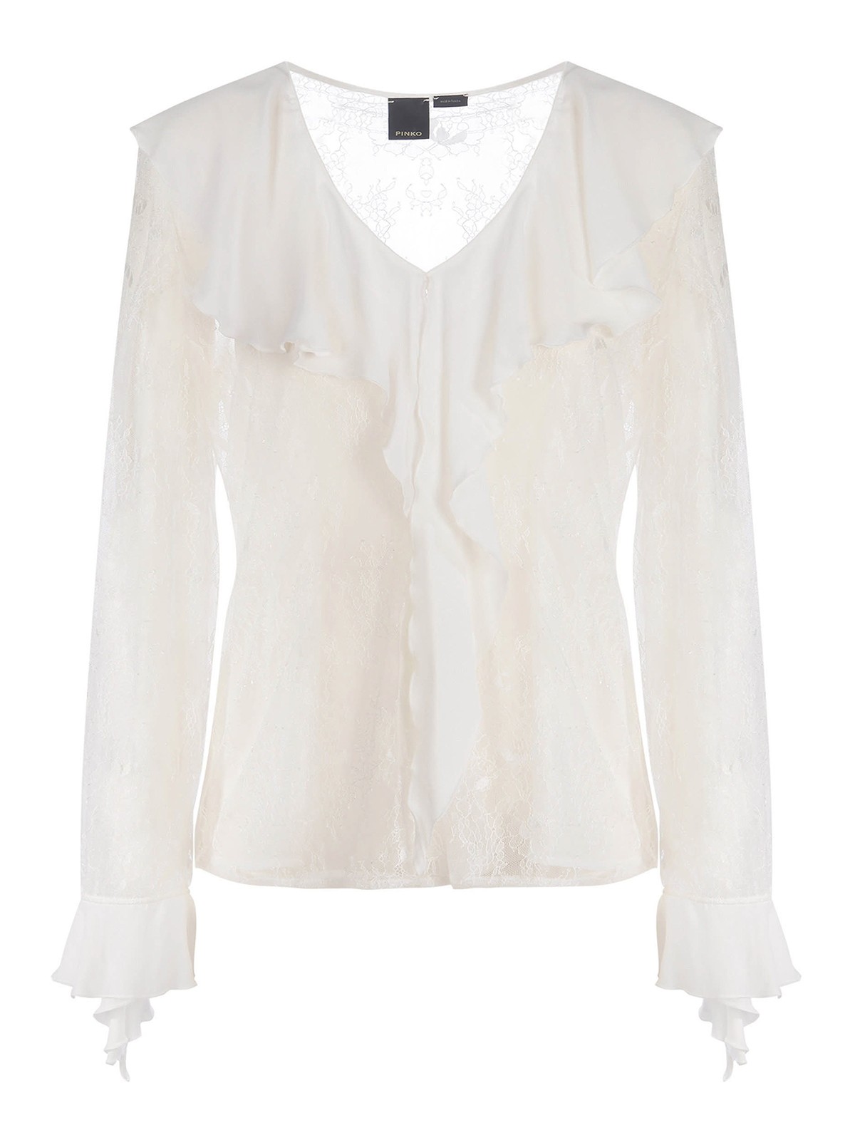 Shop Pinko Shirt   In Lace In White