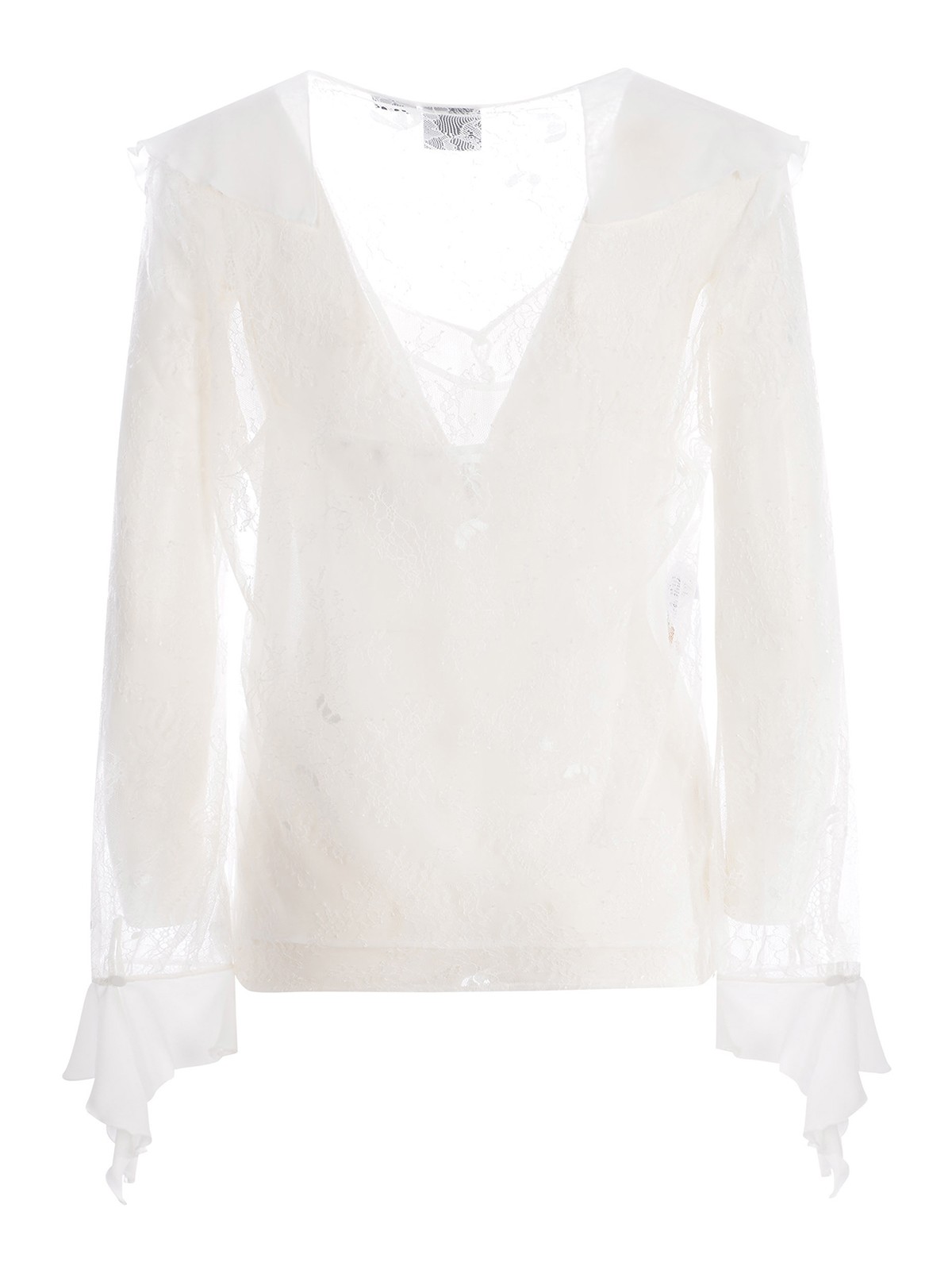 Shop Pinko Shirt   In Lace In White