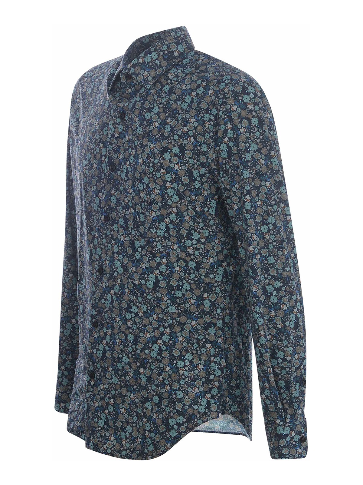 Shop Xacus Camisa - Fiorellini In Blue