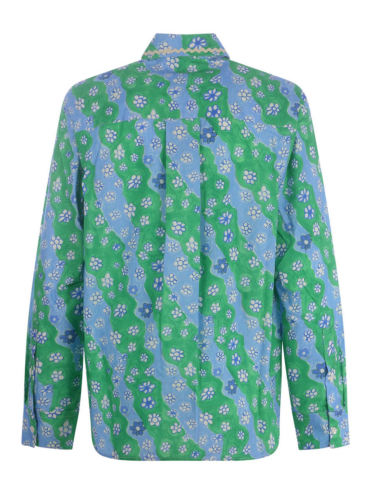 Shop Marni Shirt   In Cotton Poplin In Green