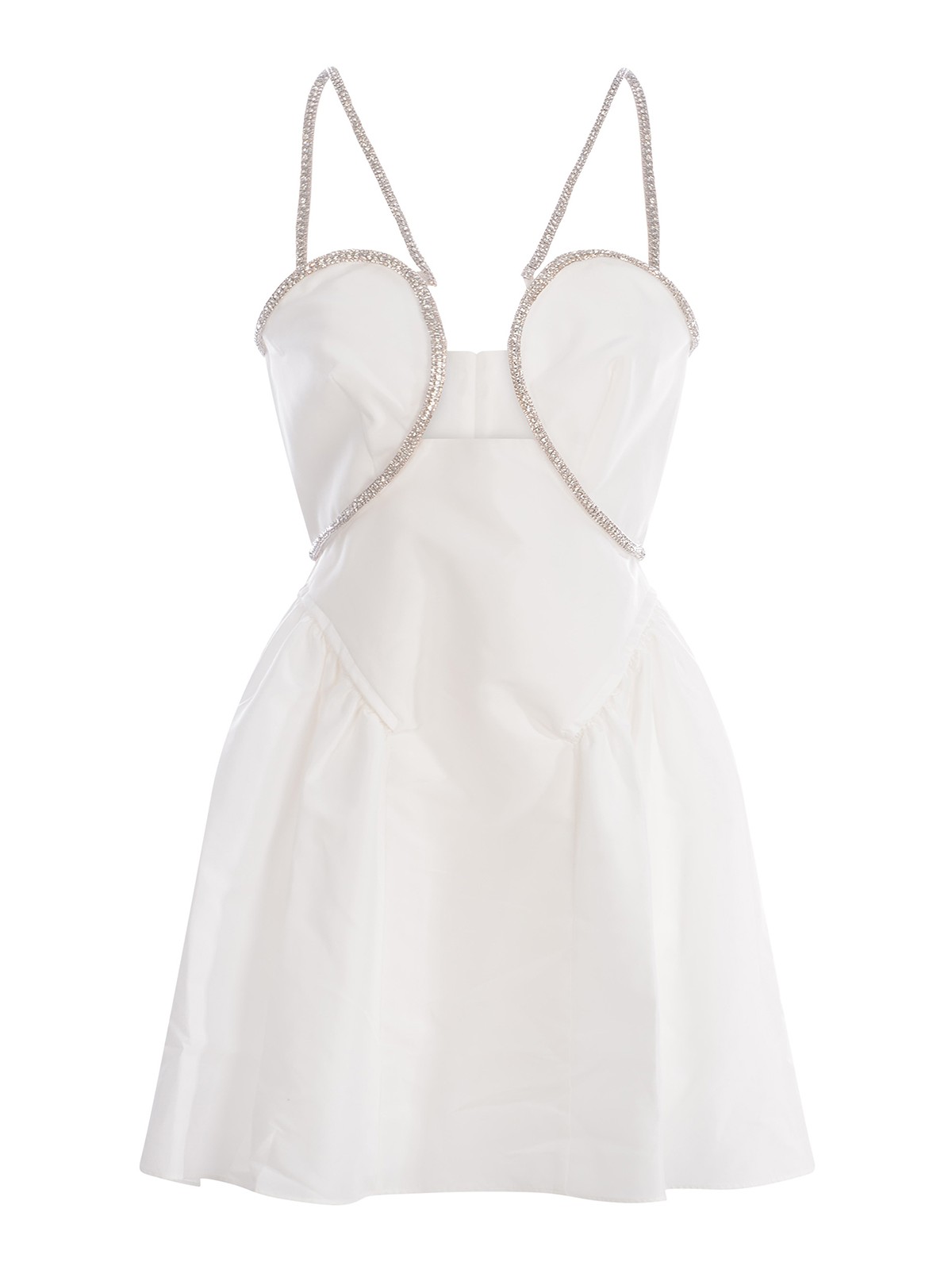 Shop Self-portrait Dress   In Taffet In White